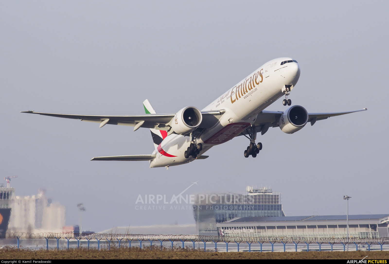 Emirates Airlines A6-ECX aircraft at Warsaw - Frederic Chopin