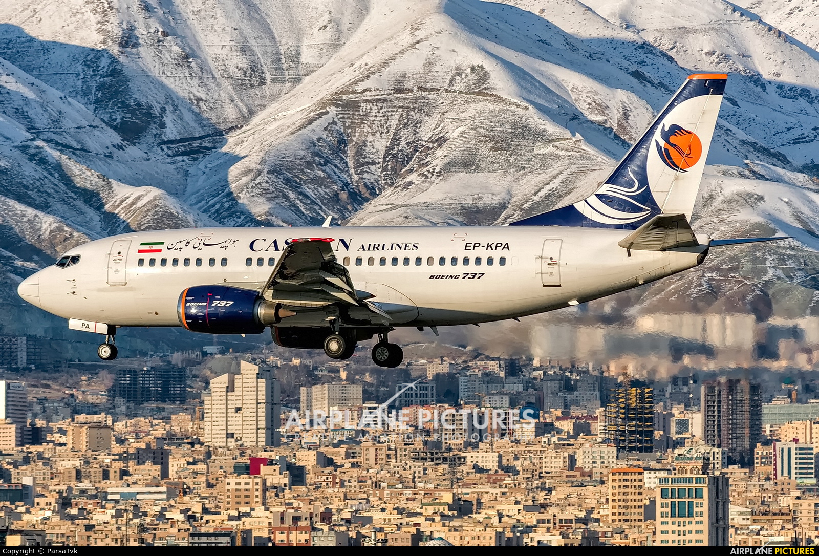 Caspian Airlines EP-KPA aircraft at Tehran - Mehrabad Intl