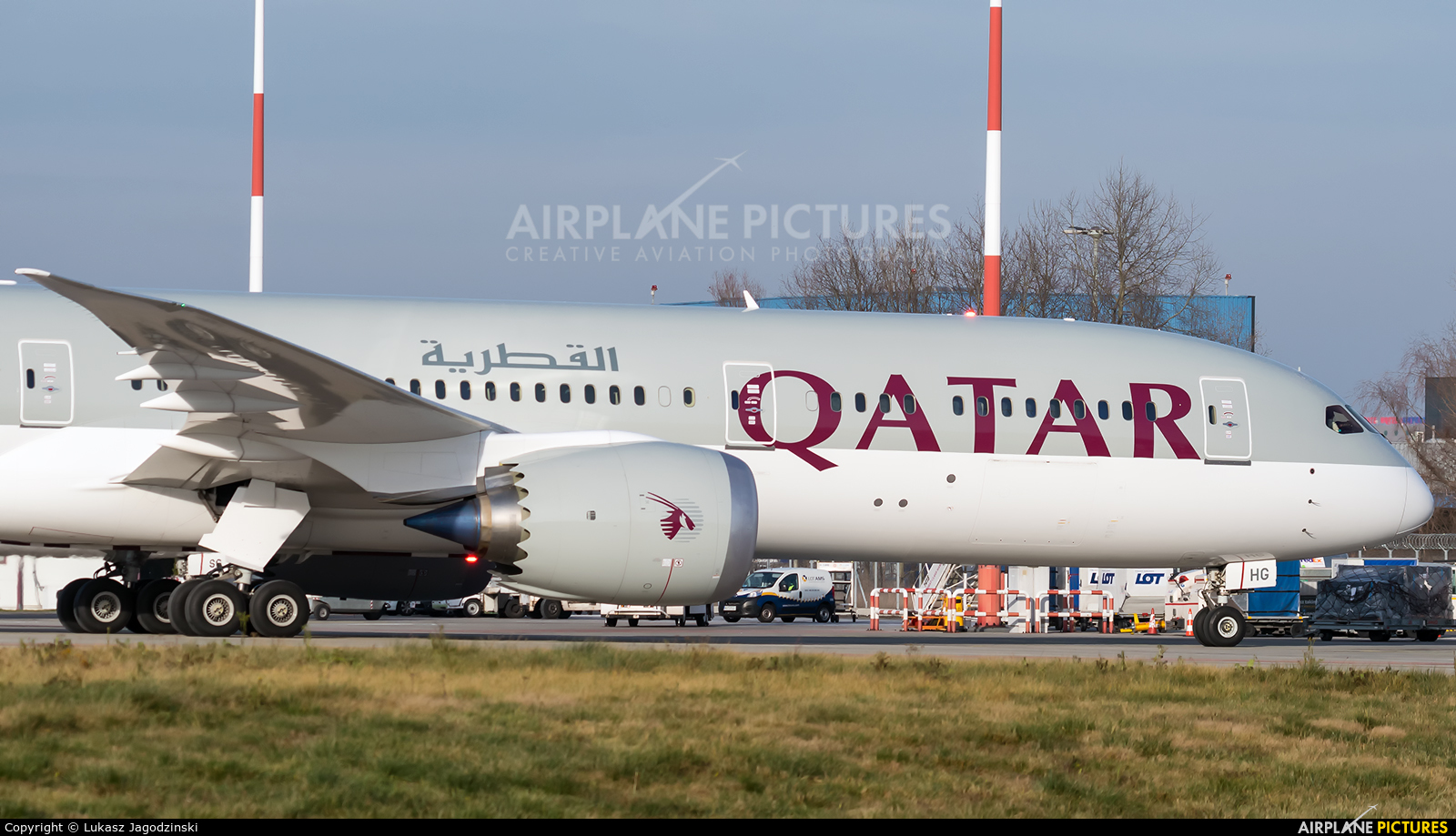 Qatar Airways A7-BHG aircraft at Warsaw - Frederic Chopin