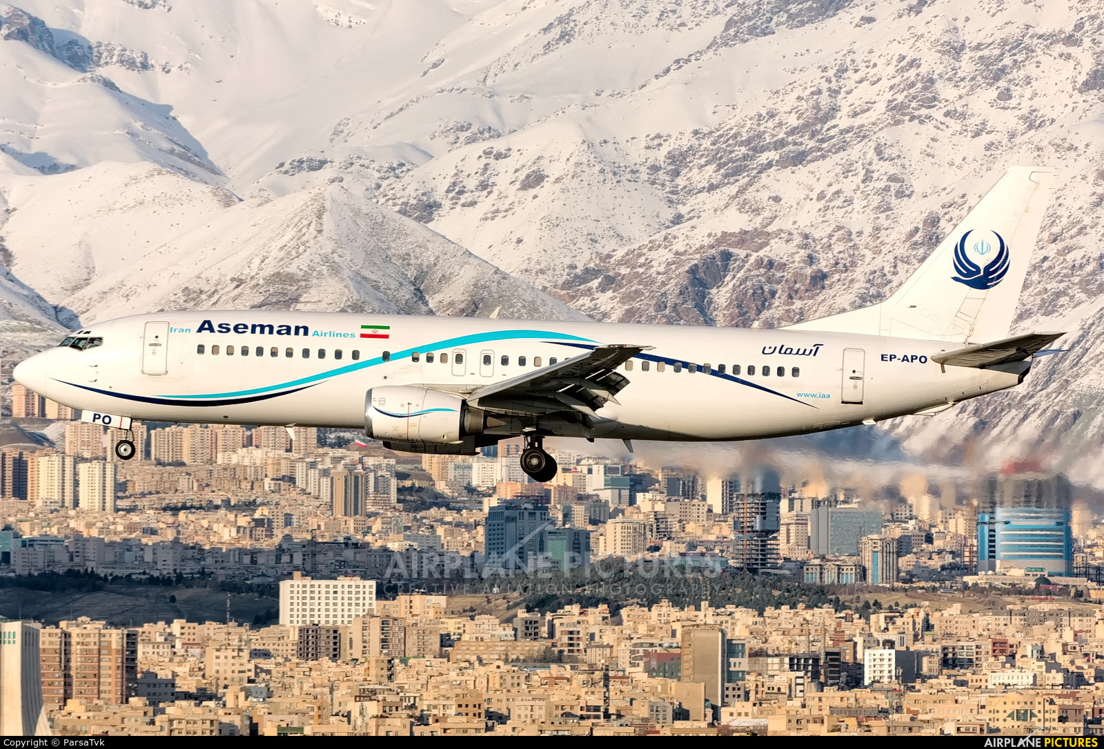 Iran Aseman EP-APO aircraft at Tehran - Mehrabad Intl