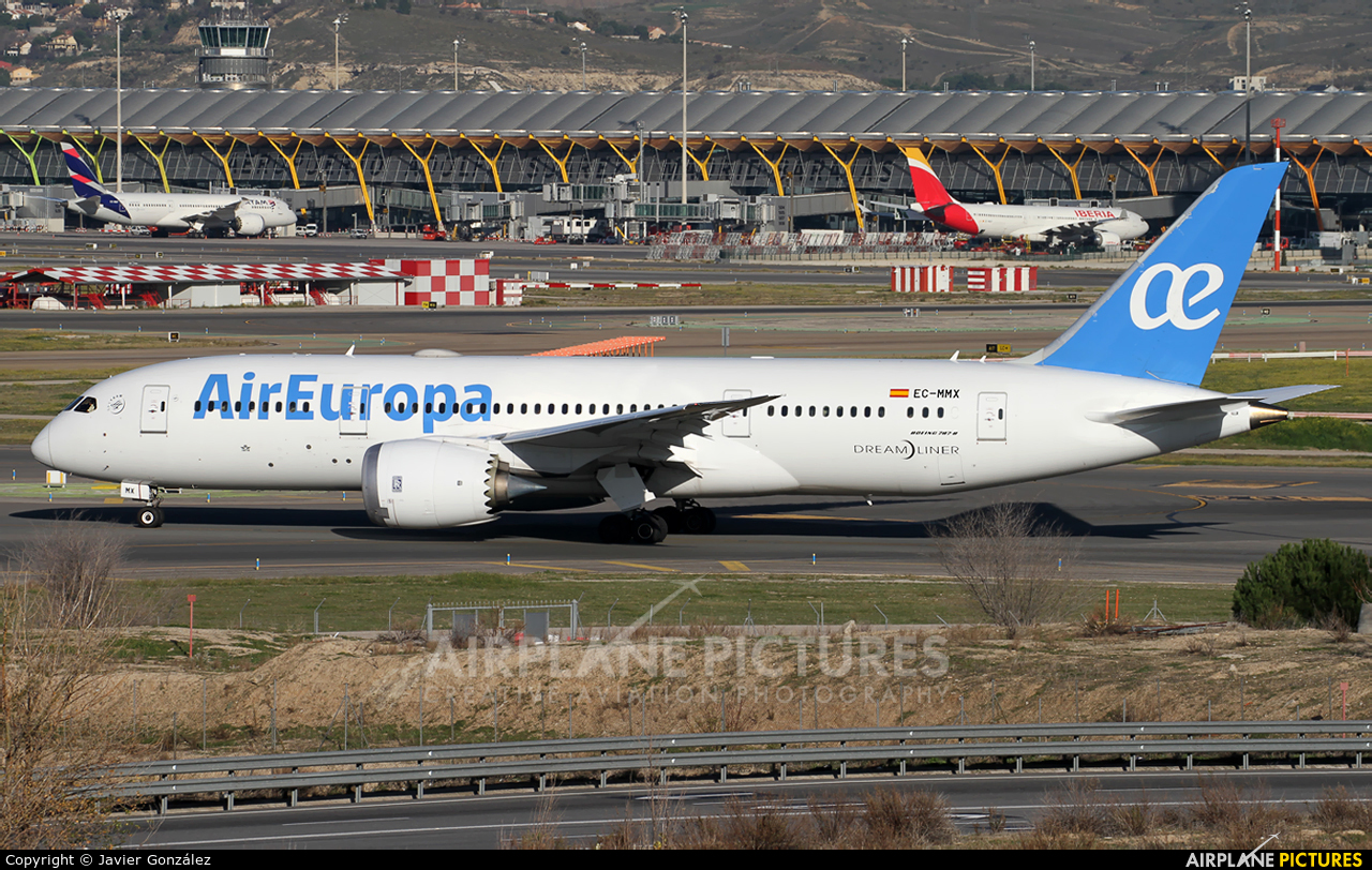 Air Europa EC-MMX aircraft at Madrid - Barajas