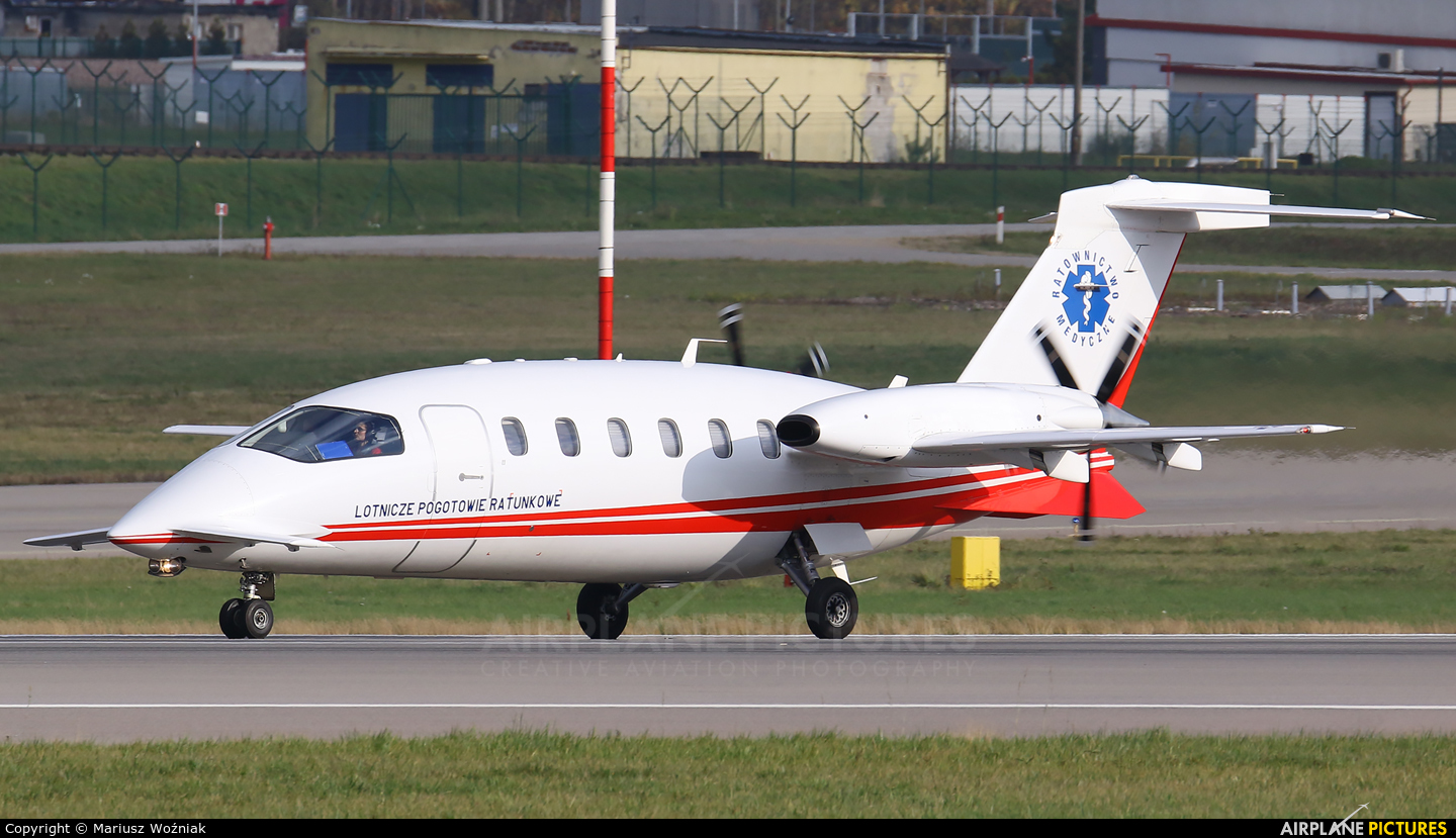 Polish Medical Air Rescue - Lotnicze Pogotowie Ratunkowe SP-MXI aircraft at Gdańsk - Lech Wałęsa