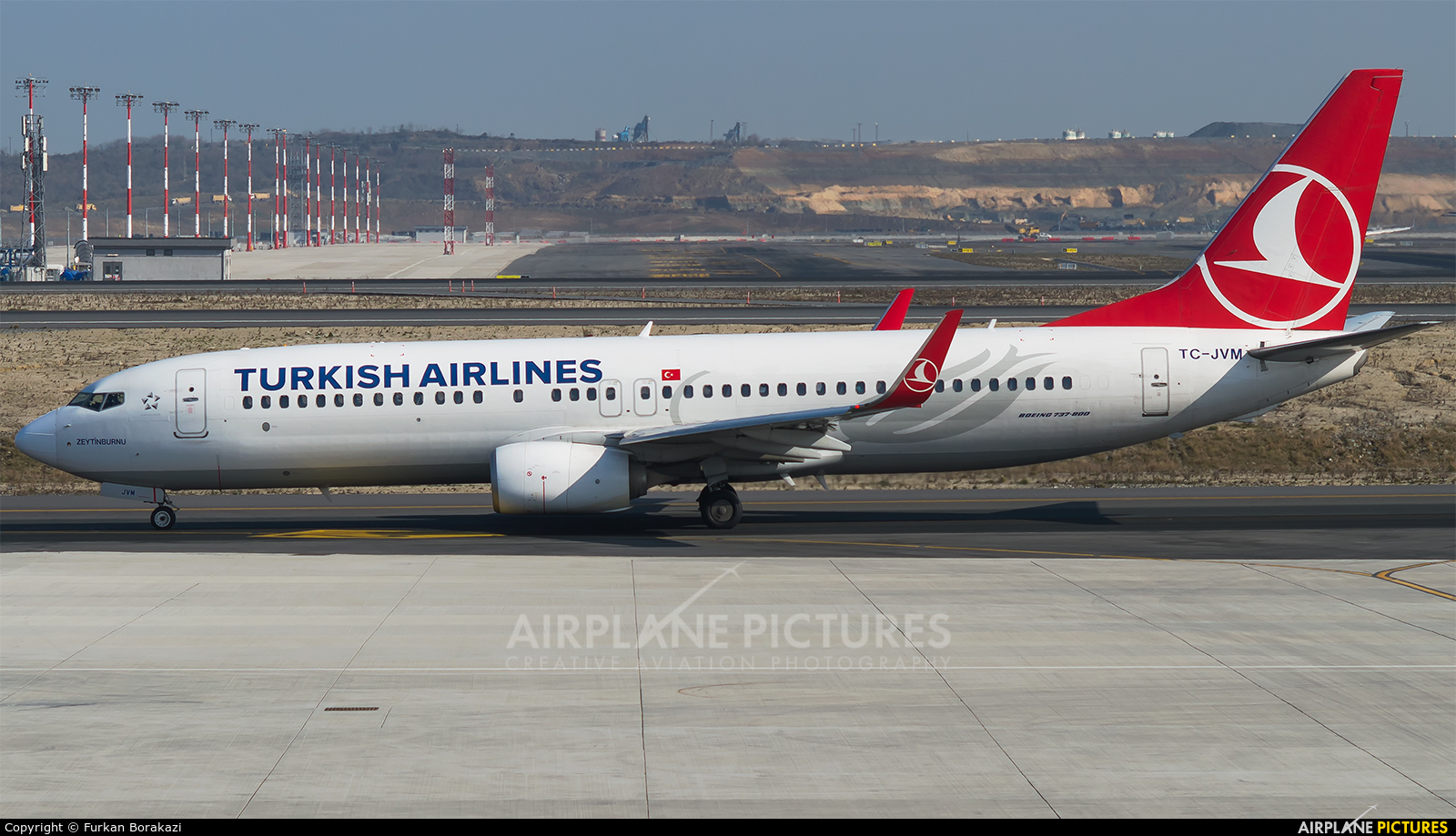Turkish Airlines TC-JVM aircraft at İstanbul New Airport