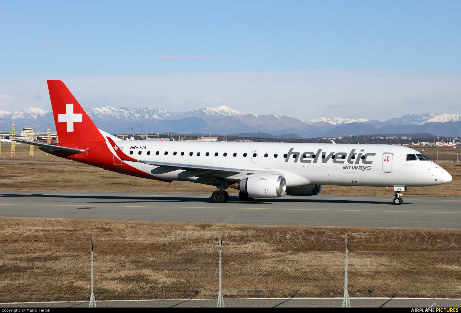 Helvetic Airways HB-JVS aircraft at Milan - Malpensa
