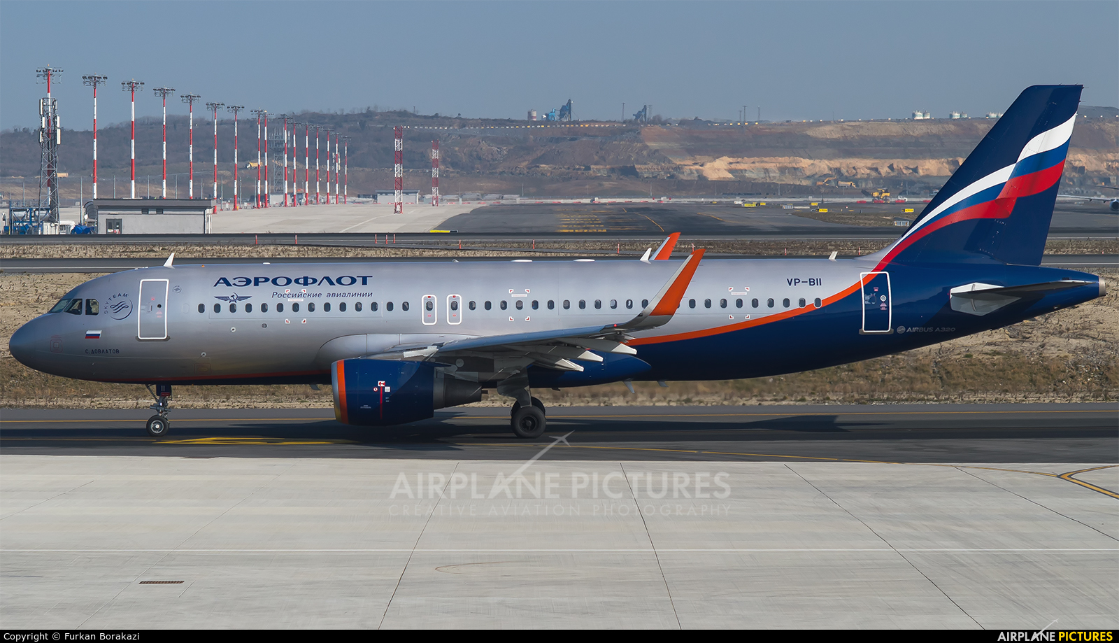 Aeroflot VP-BII aircraft at İstanbul New Airport