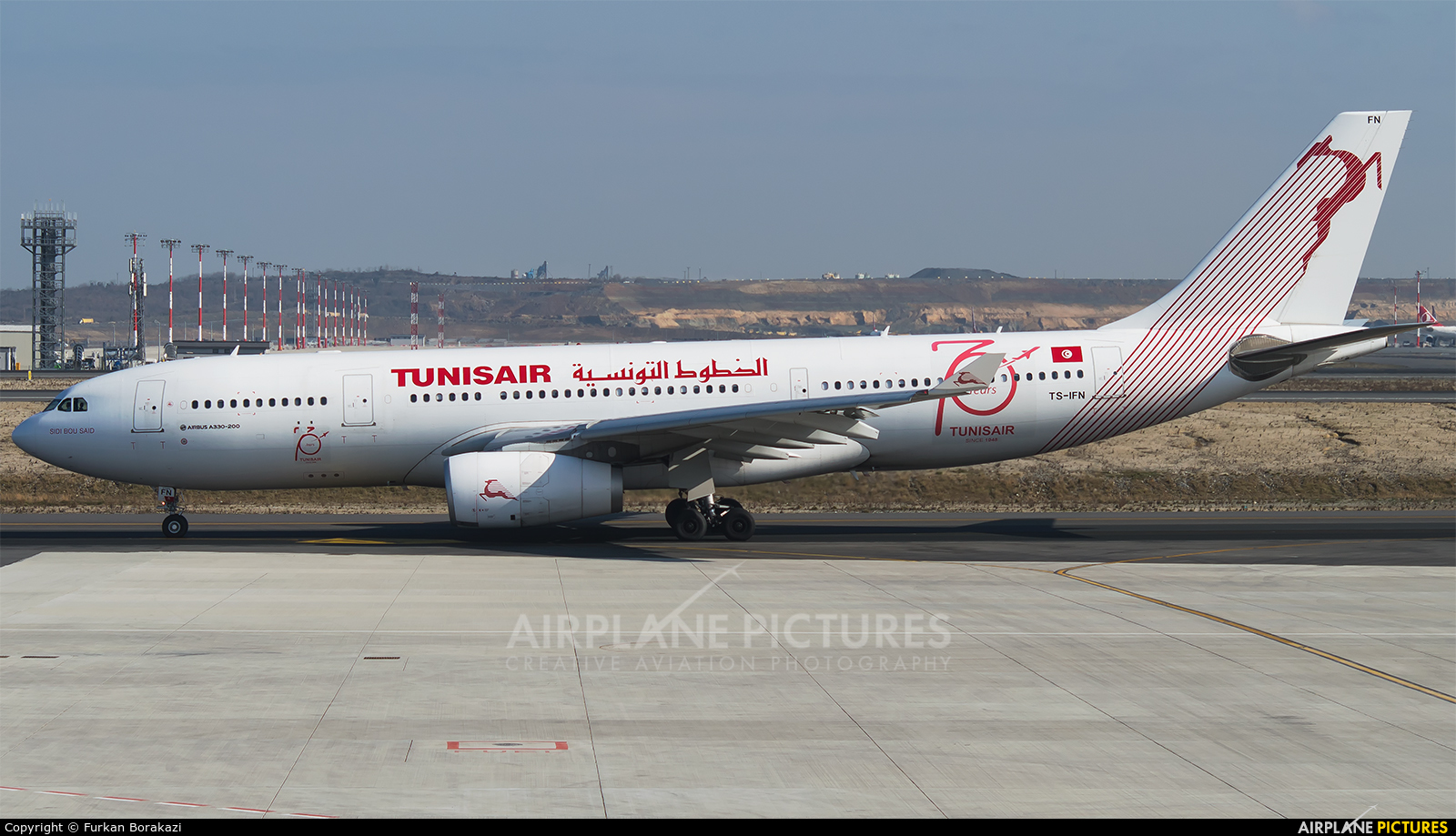 Tunisair TS-IFN aircraft at İstanbul New Airport