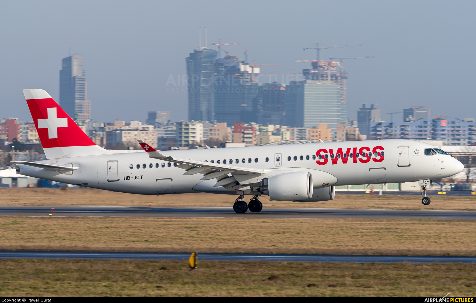 Swiss HB-JCT aircraft at Warsaw - Frederic Chopin