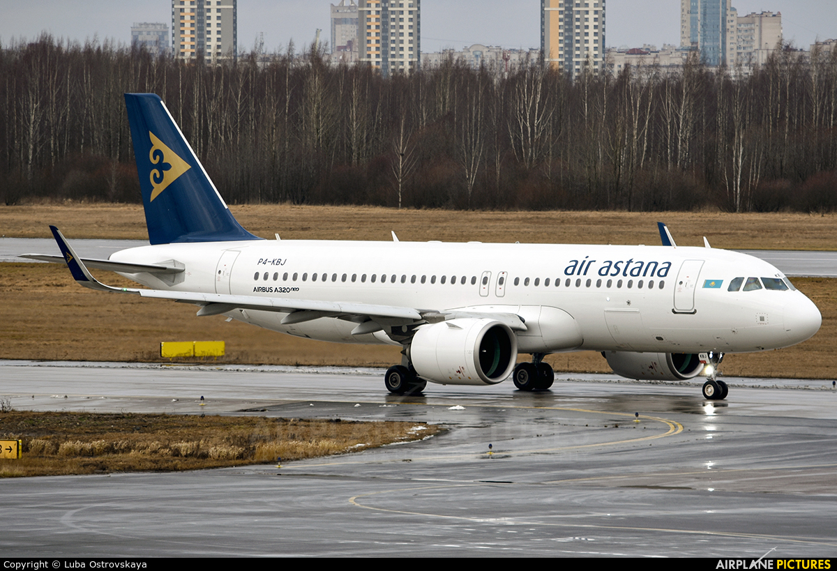 Air Astana P4-KBJ aircraft at St. Petersburg - Pulkovo