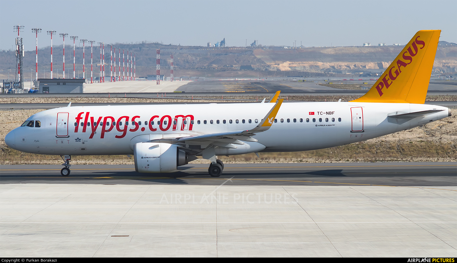 Pegasus TC-NBF aircraft at İstanbul New Airport