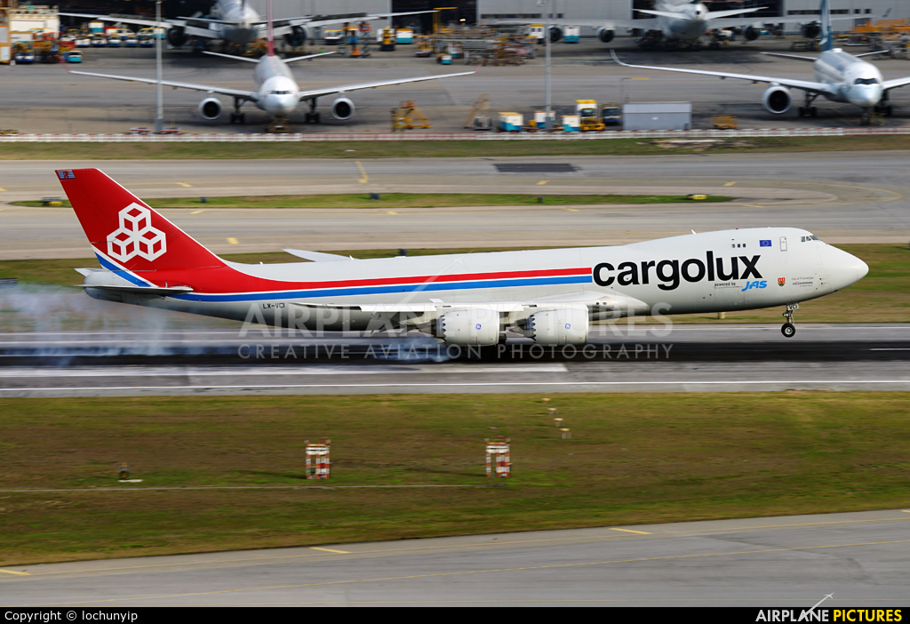 Cargolux LX-VCI aircraft at HKG - Chek Lap Kok Intl