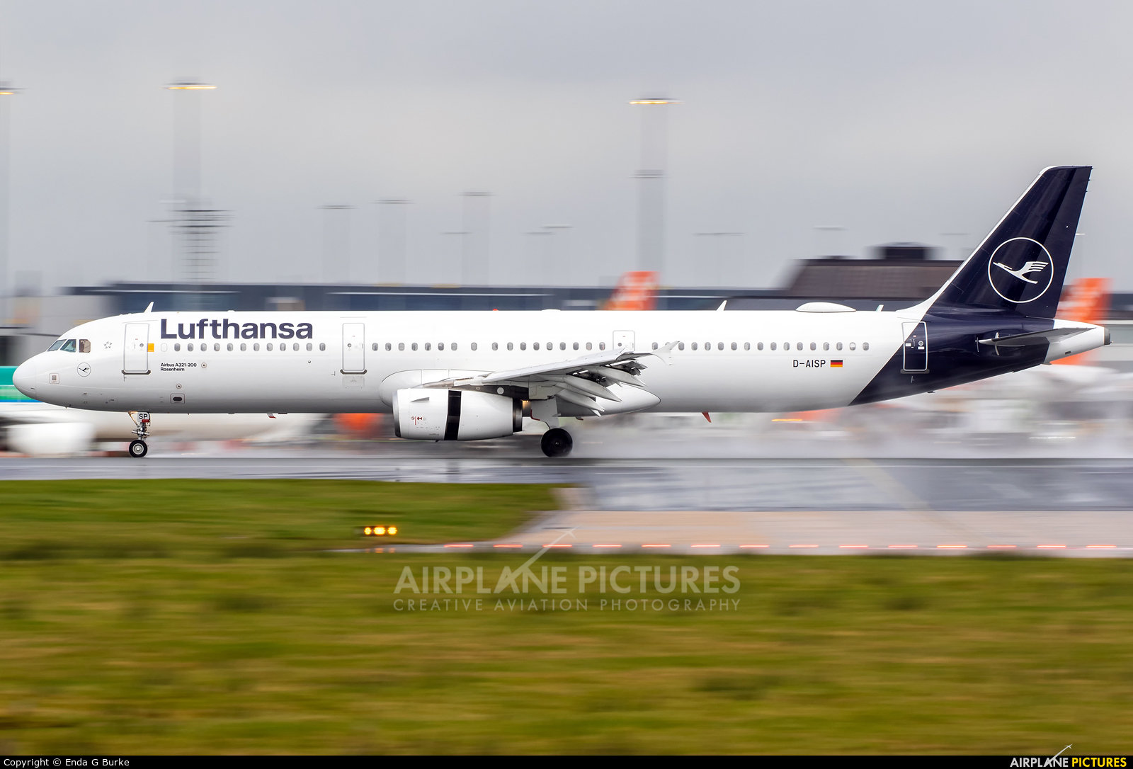 Lufthansa D-AISP aircraft at Manchester