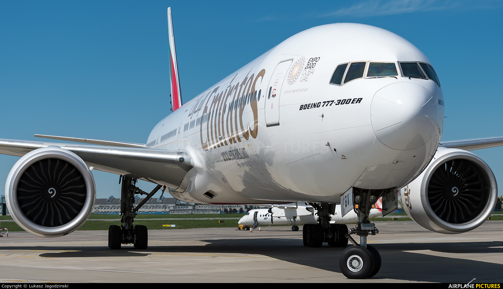 Emirates Airlines A6-EBV aircraft at Warsaw - Frederic Chopin
