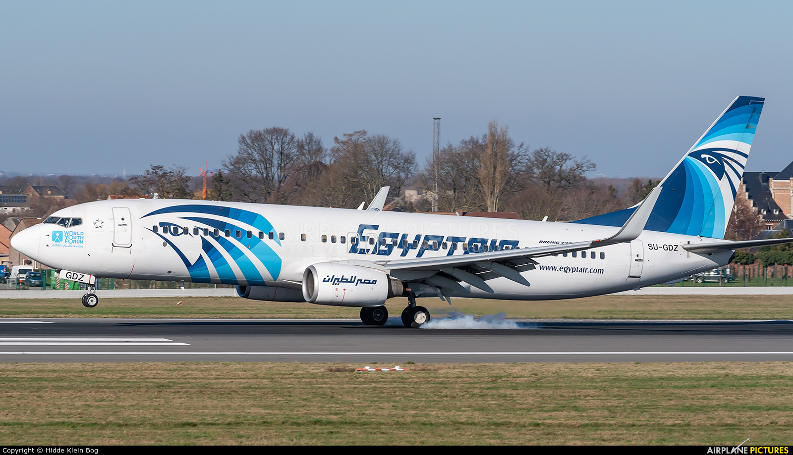 Egyptair SU-GDZ aircraft at Brussels - Zaventem