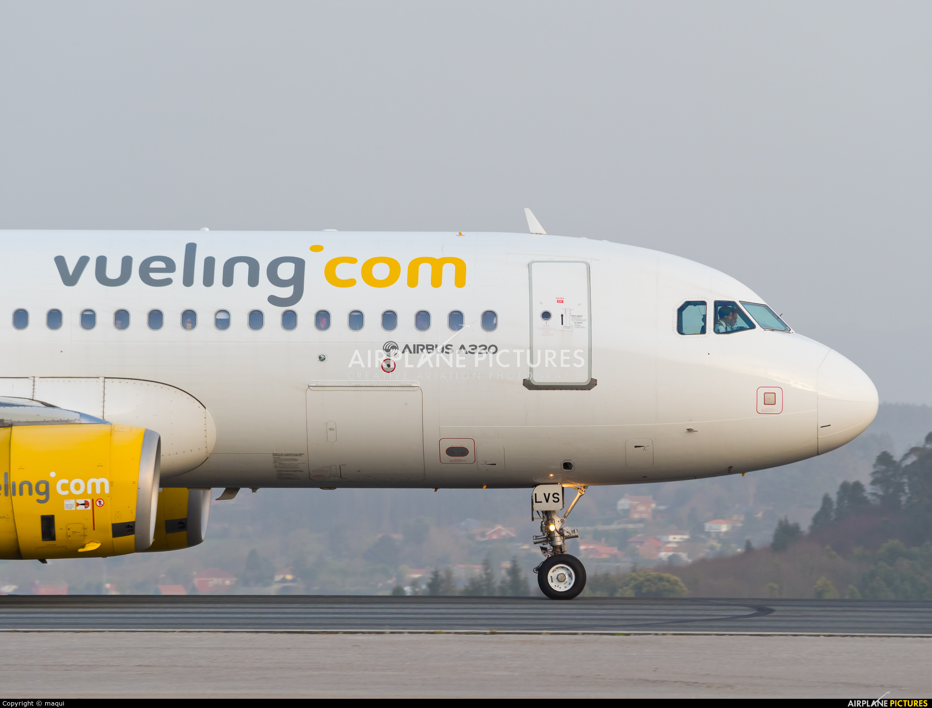Vueling Airlines EC-LVS aircraft at La Coruña
