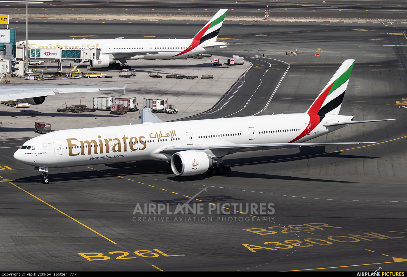 Emirates Airlines A6-ENY aircraft at Dubai Intl