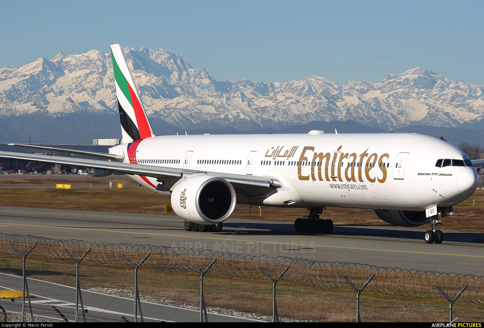 Emirates Airlines A6-EGX aircraft at Milan - Malpensa