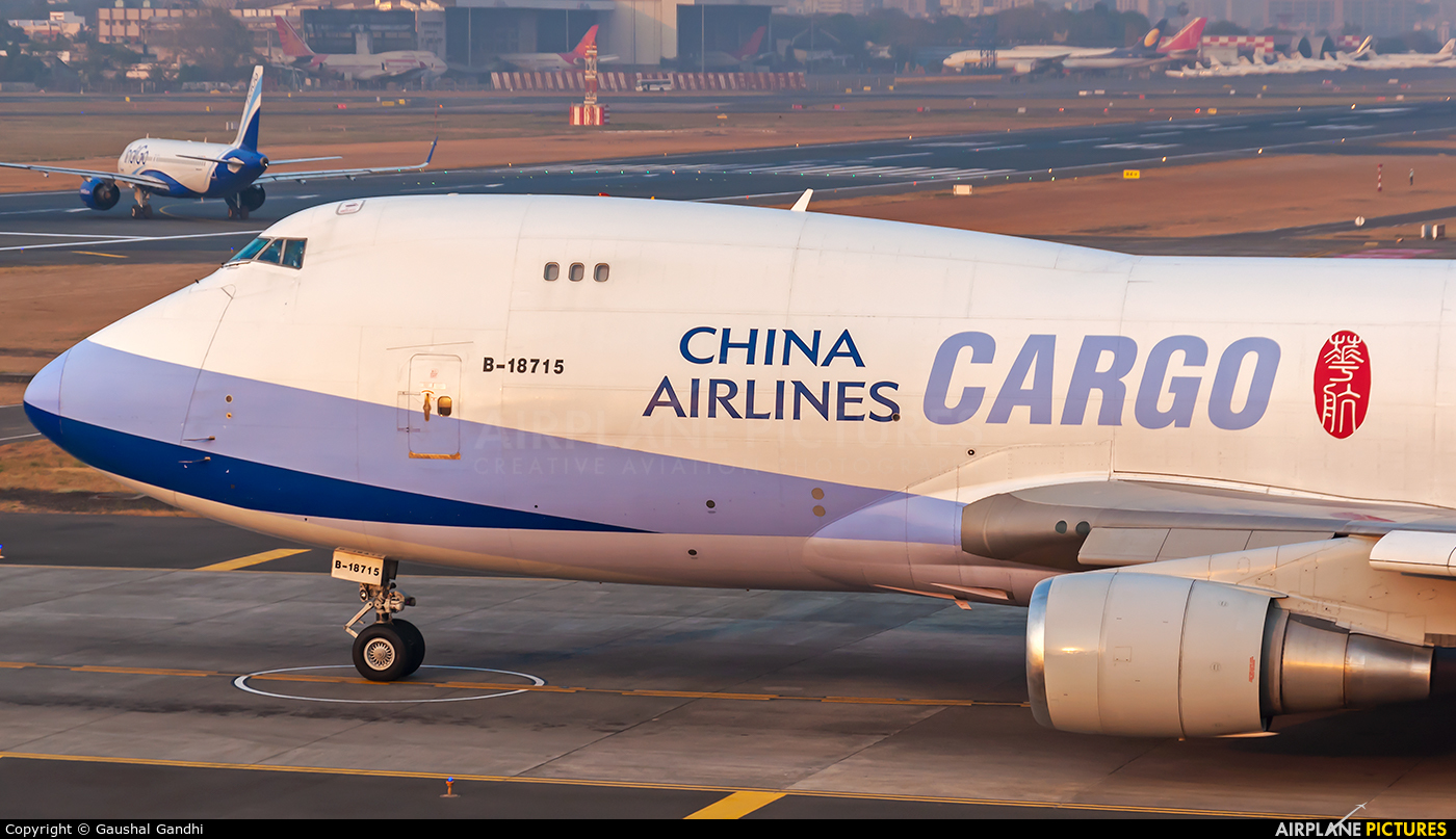 China Airlines Cargo B-18715 aircraft at Mumbai - Chhatrapati Shivaji Intl