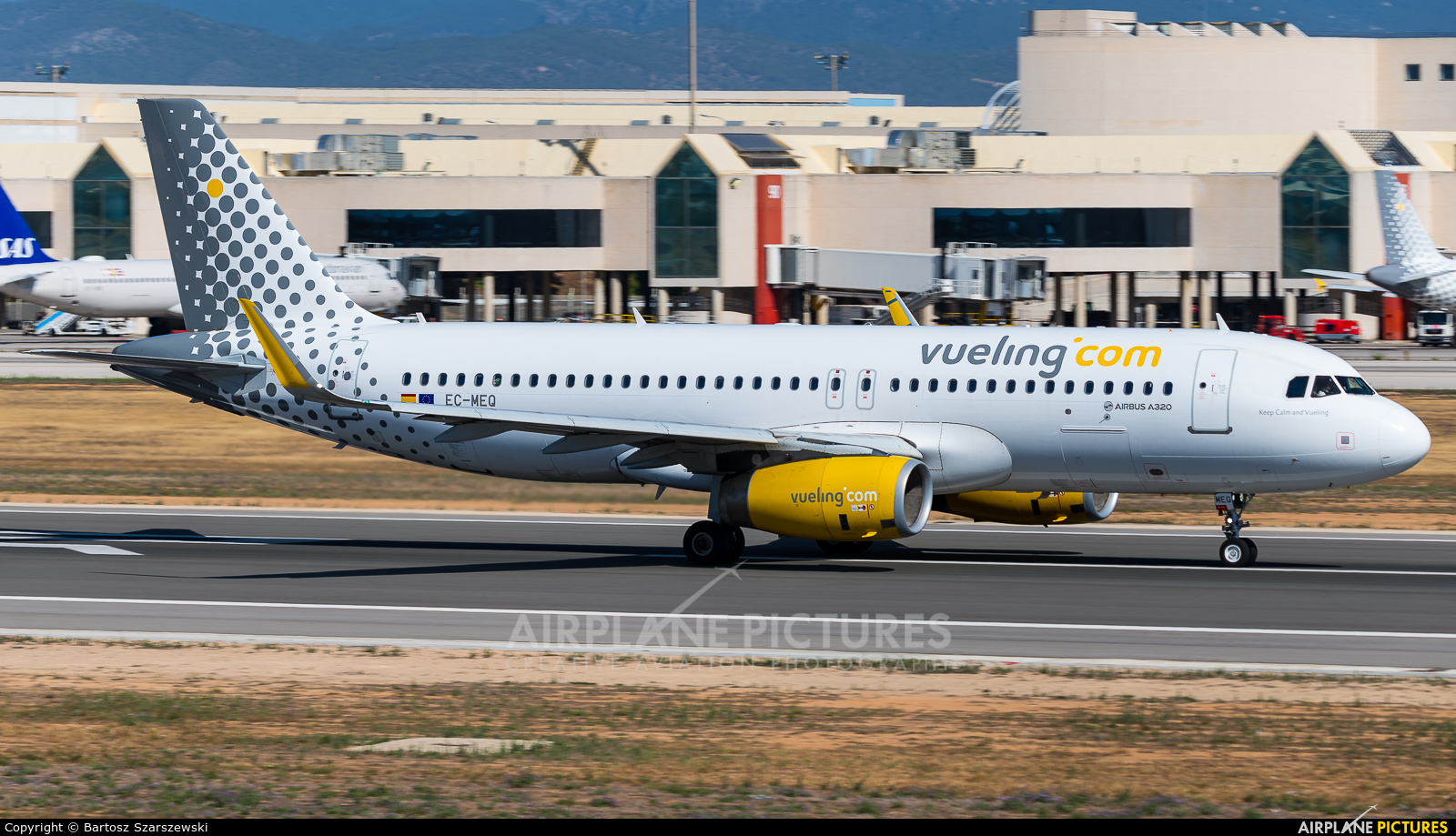 Vueling Airlines EC-MEQ aircraft at Palma de Mallorca