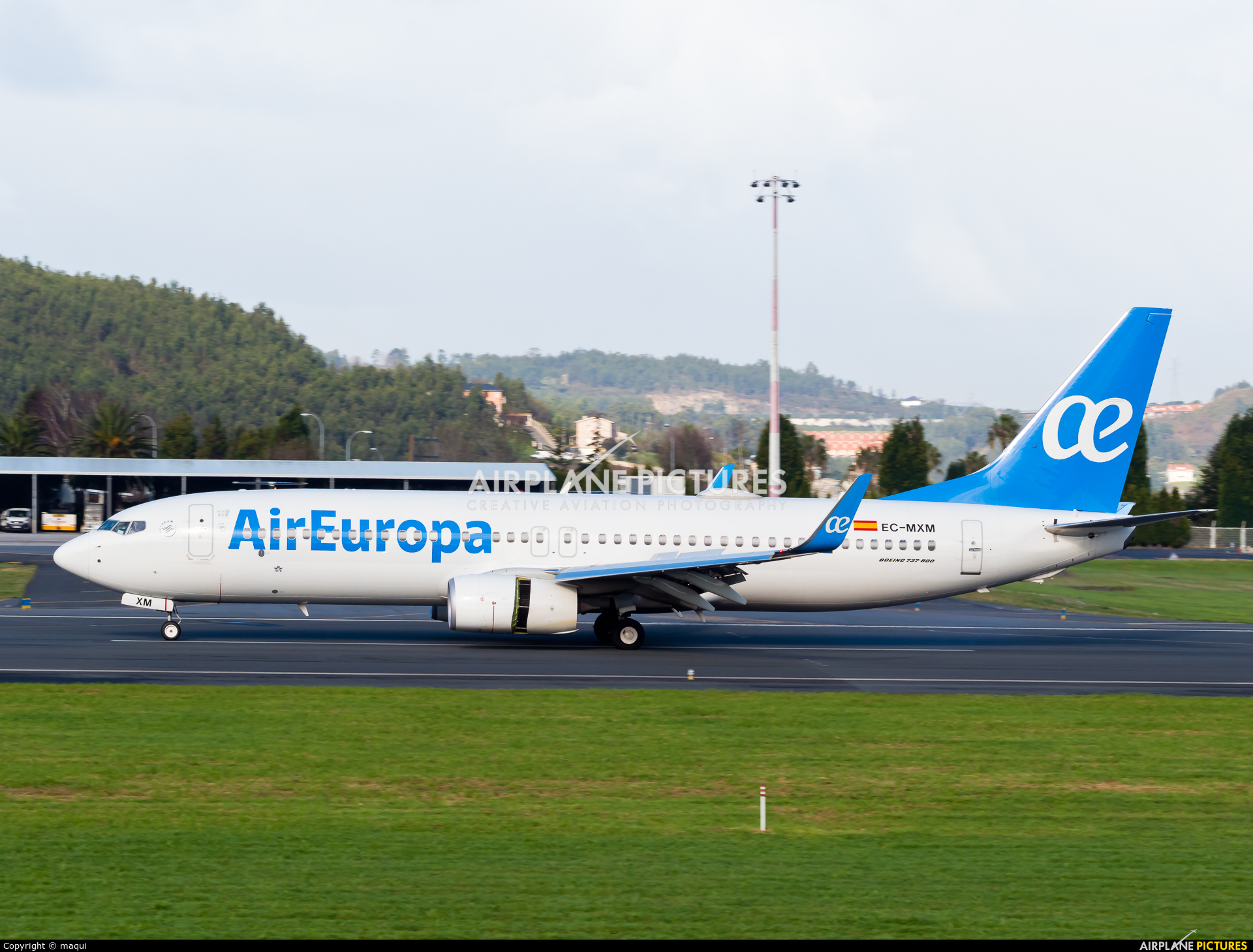 Air Europa EC-MXM aircraft at La Coruña