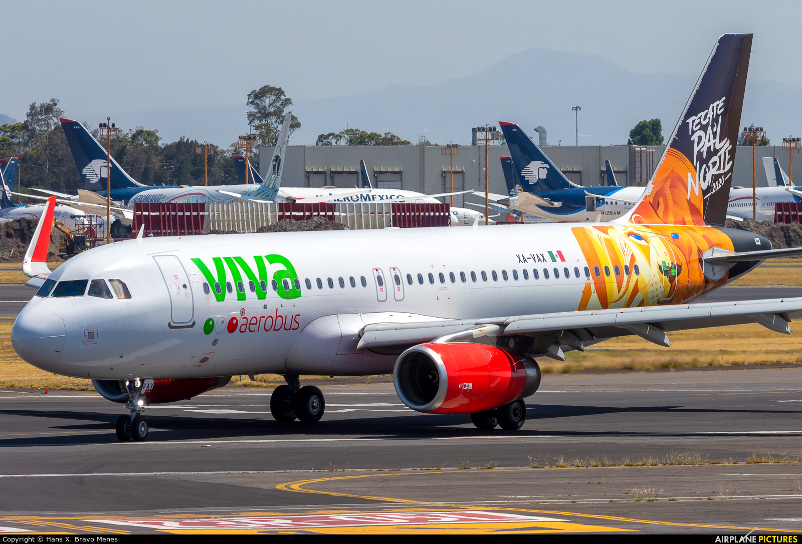 VivaAerobus XA-VAX aircraft at Mexico City - Licenciado Benito Juarez Intl