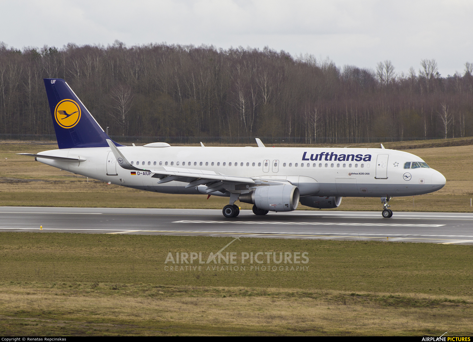 Lufthansa D-AIUF aircraft at Vilnius Intl