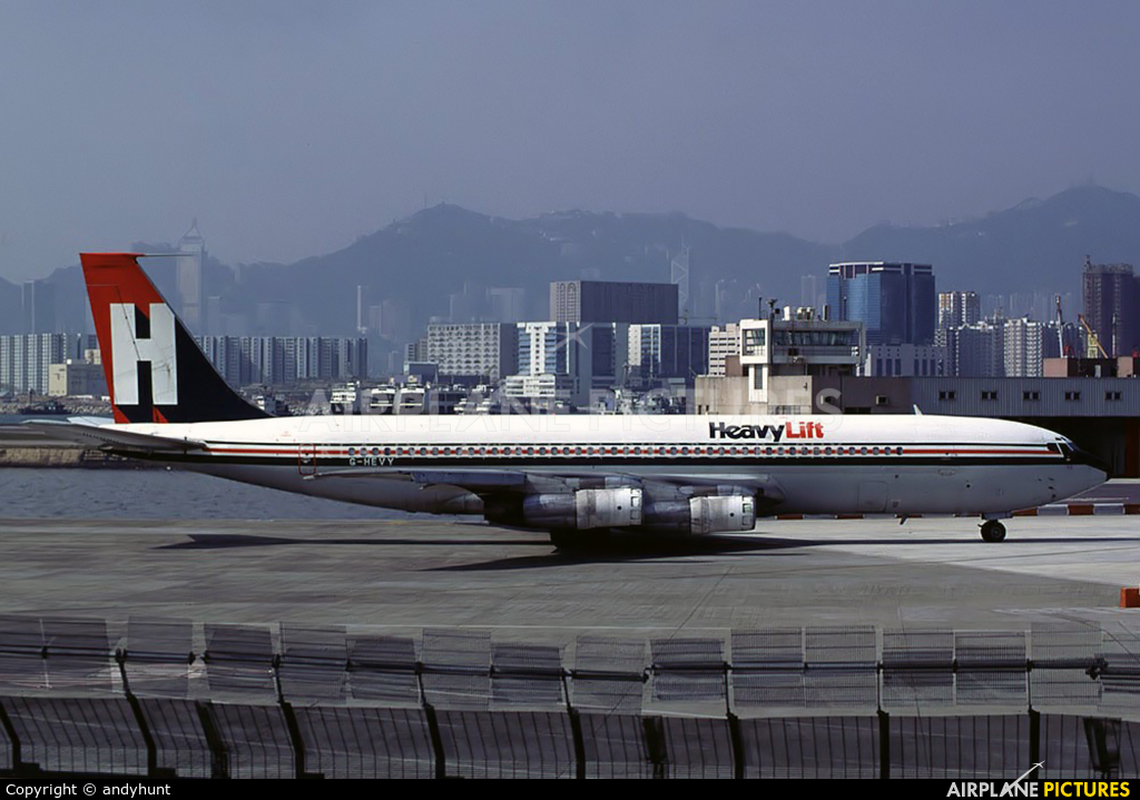 HeavyLift Cargo Airlines G-HEVY aircraft at HKG - Kai Tak Intl CLOSED