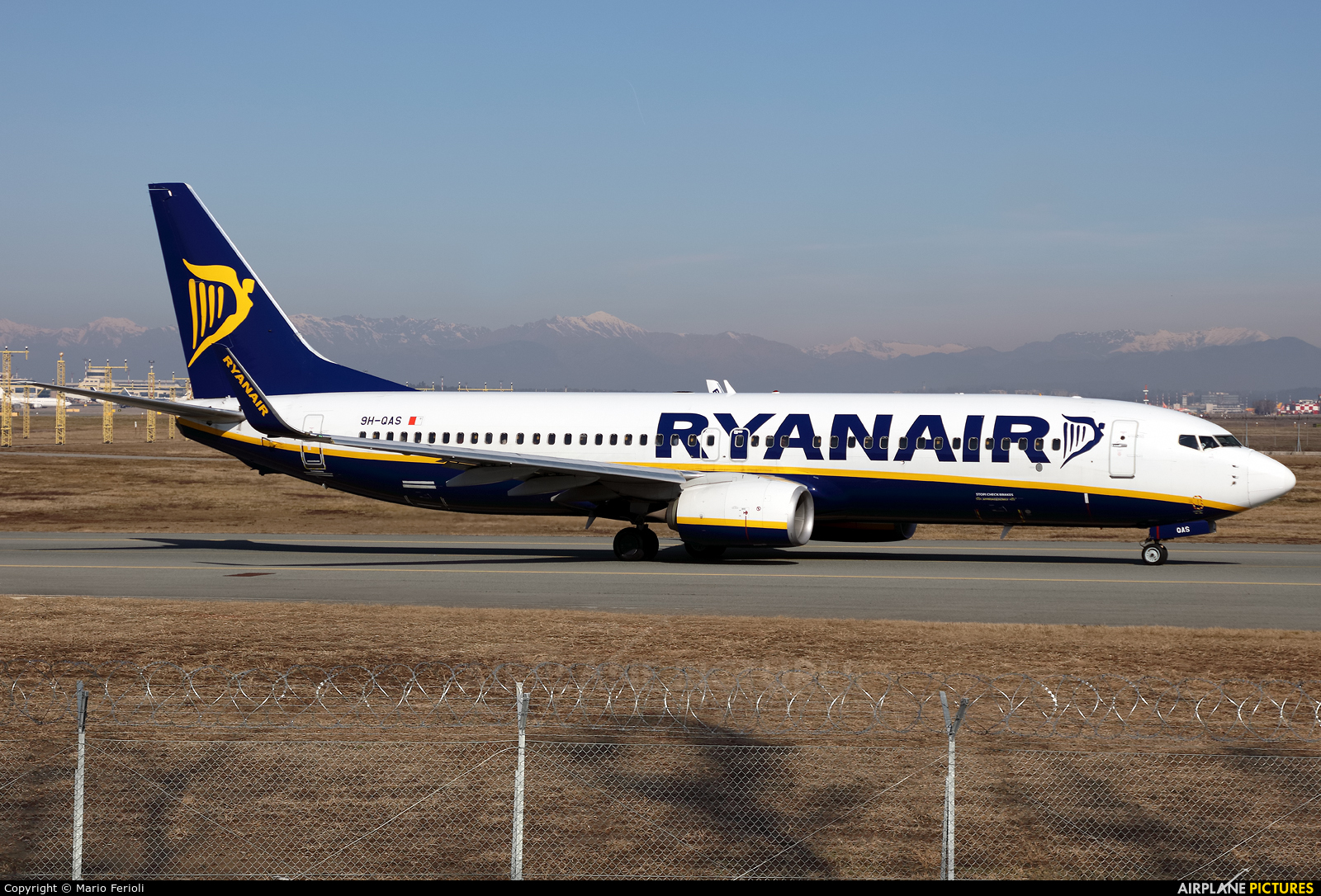 Ryanair 9H-QAS aircraft at Milan - Malpensa