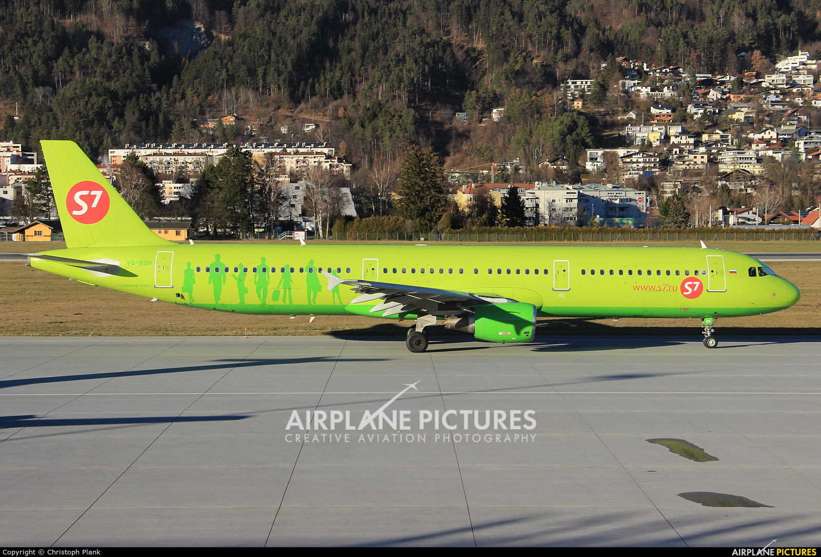 S7 Airlines VQ-BQH aircraft at Innsbruck