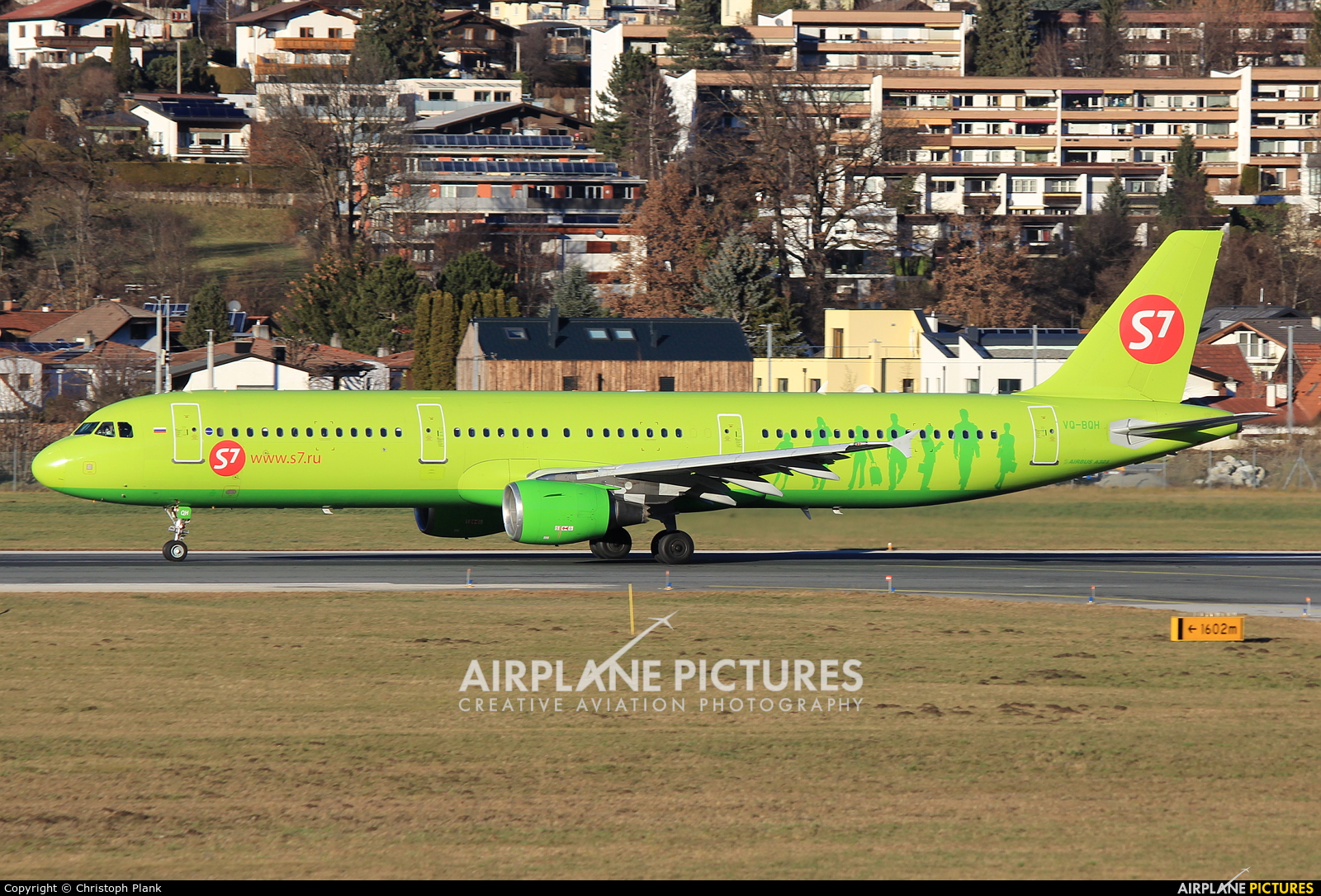 S7 Airlines VQ-BQH aircraft at Innsbruck