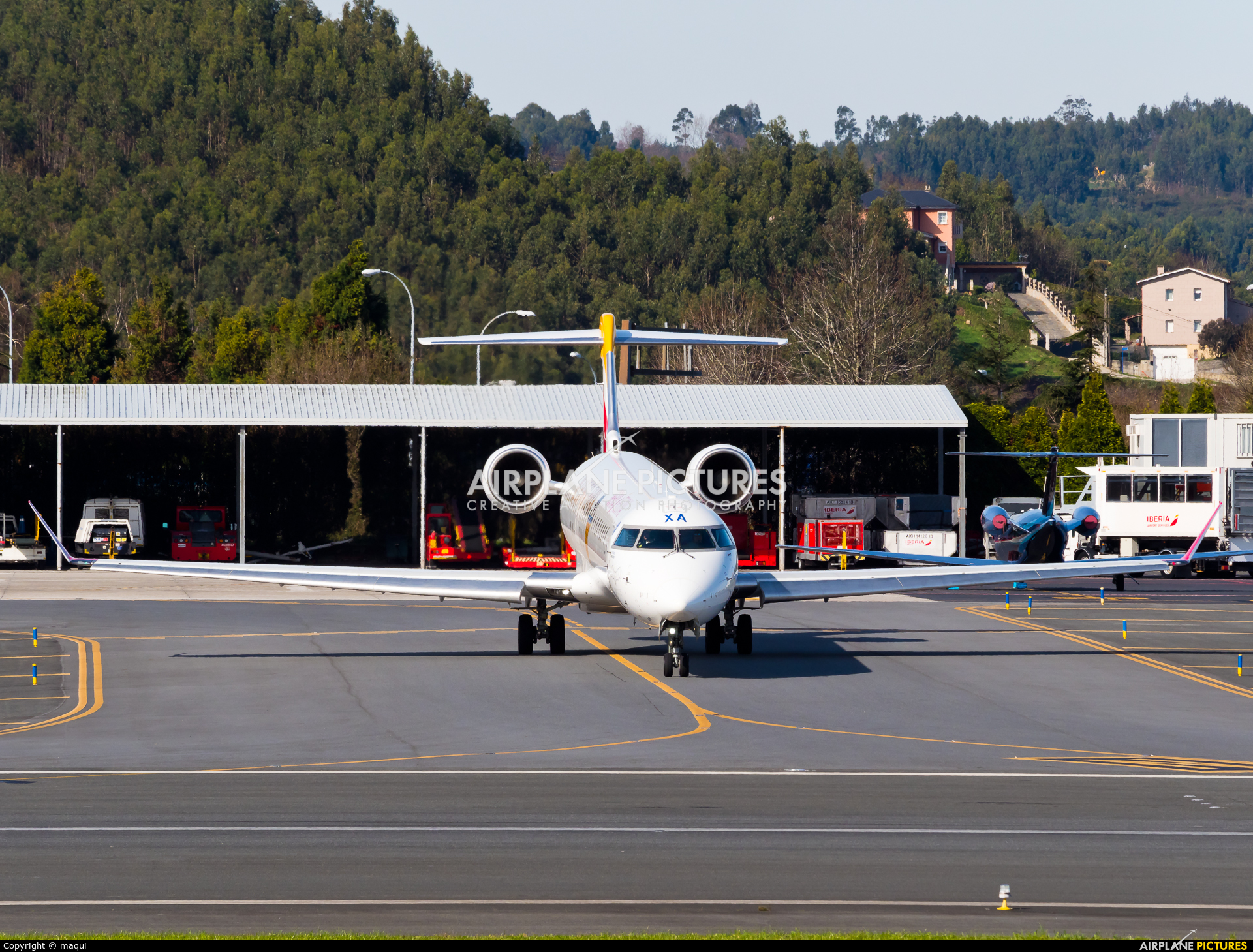 Air Nostrum - Iberia Regional EC-MXA aircraft at La Coruña