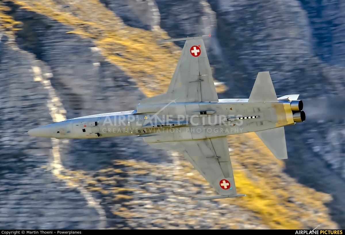 Switzerland - Air Force J-3097 aircraft at Axalp - Ebenfluh Range