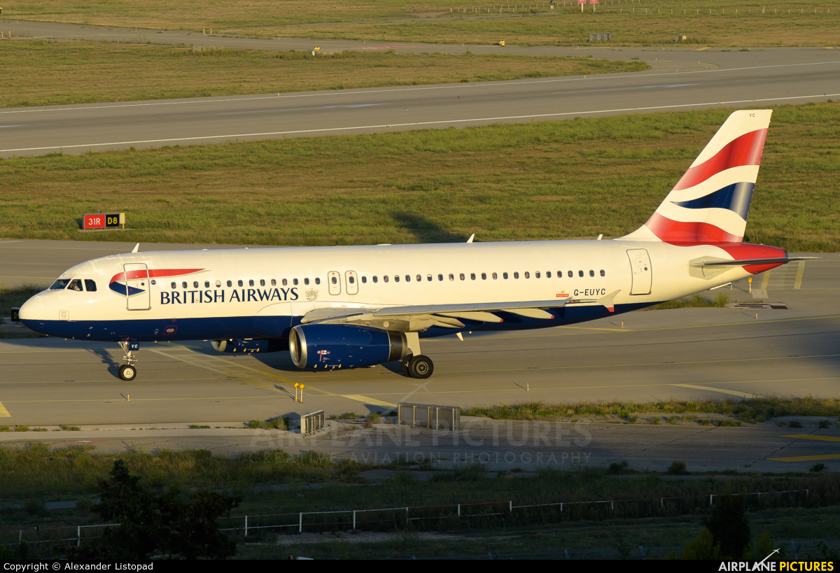 British Airways G-EUYC aircraft at Marseille Provence