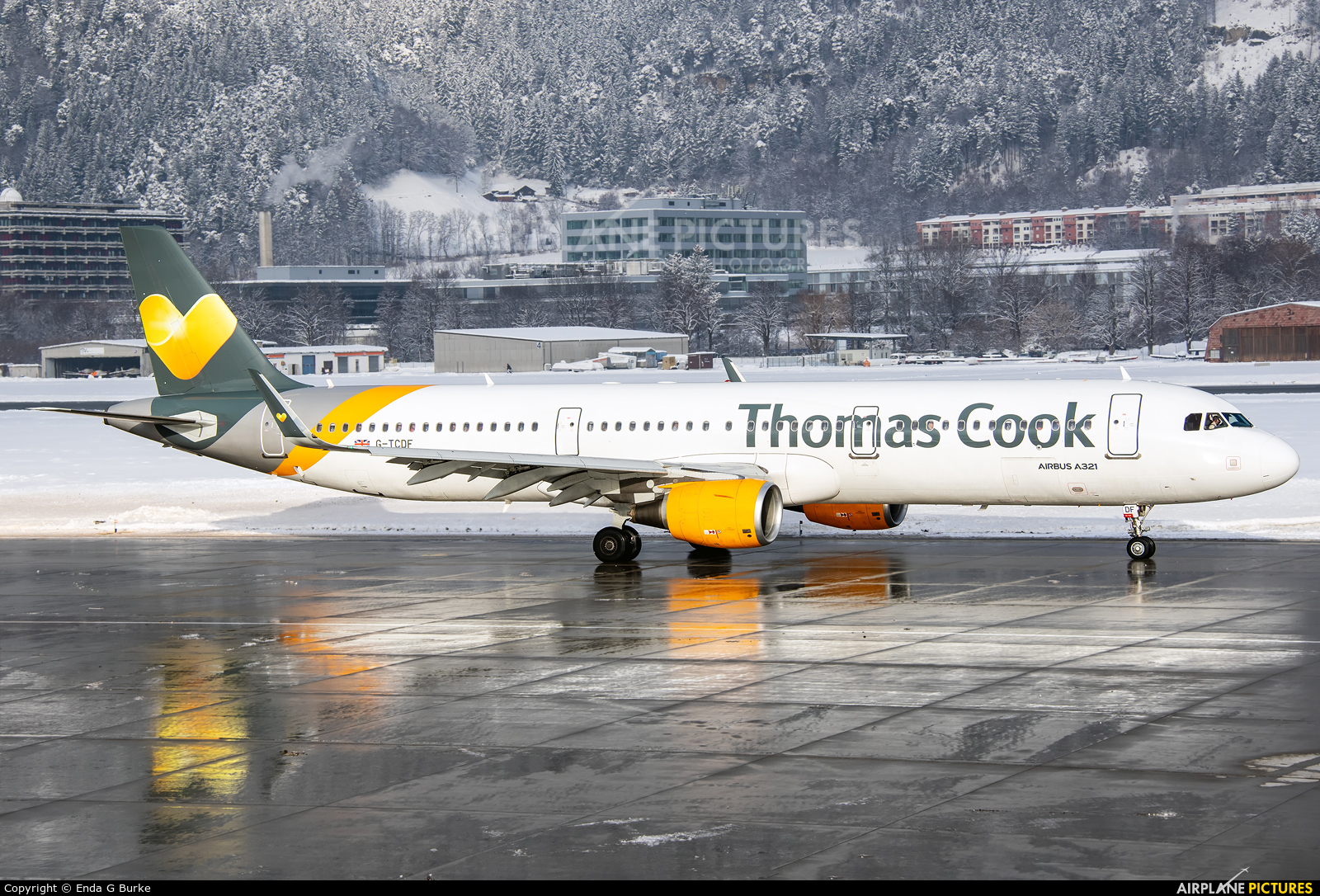 Thomas Cook G-TCDF aircraft at Innsbruck