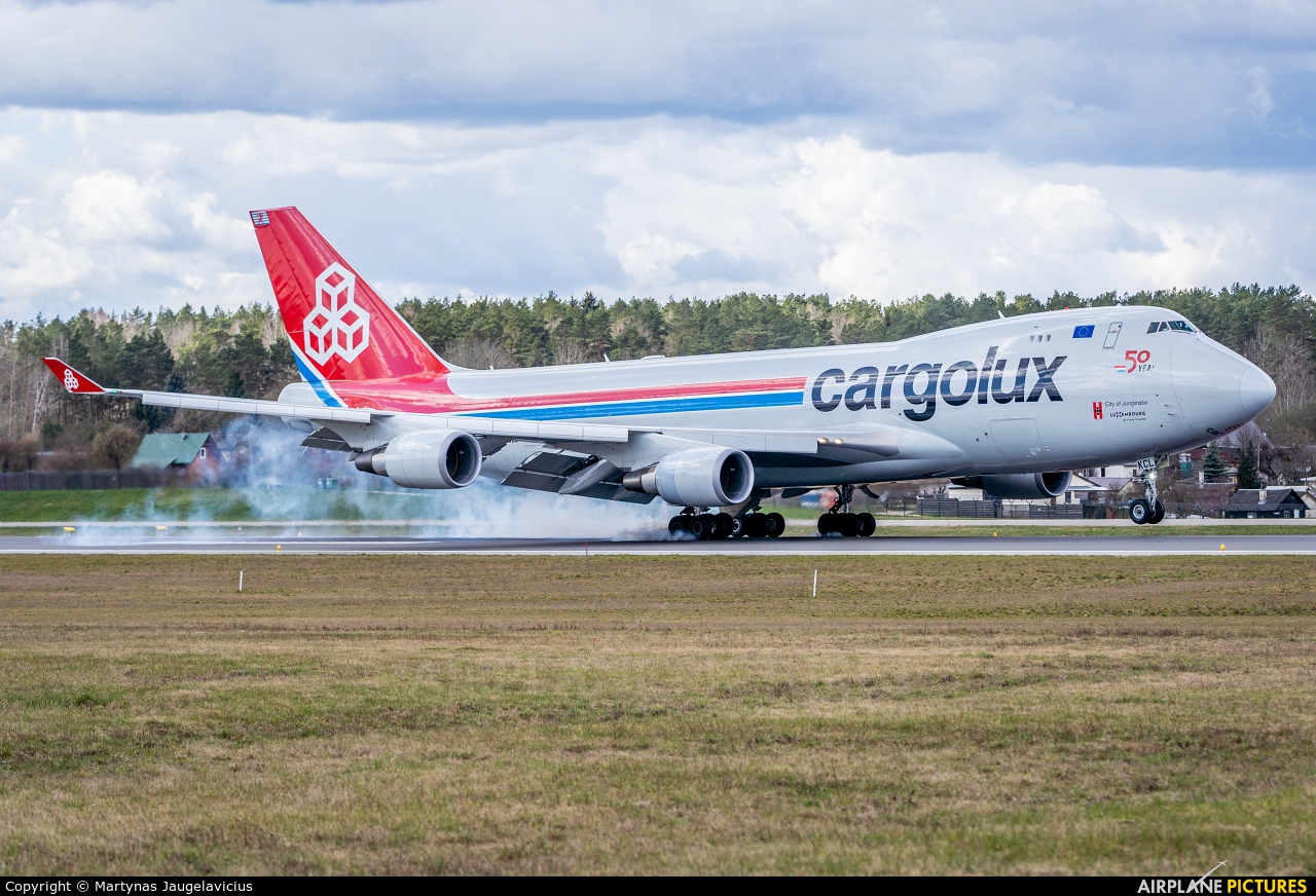 Cargolux LX-KCL aircraft at Vilnius Intl