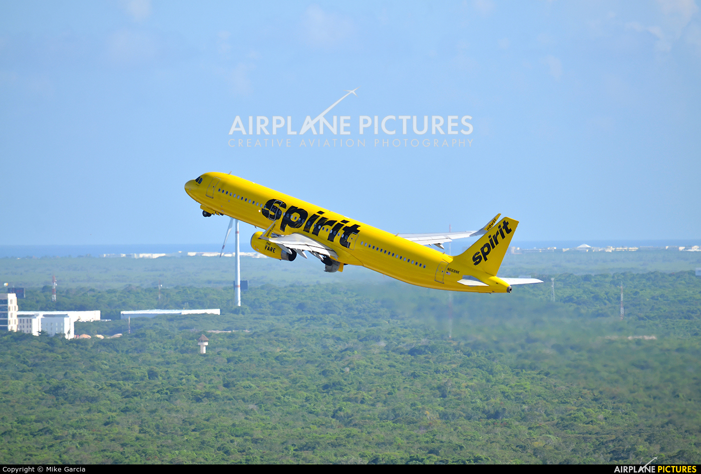 Spirit Airlines N668NK aircraft at Cancun Intl