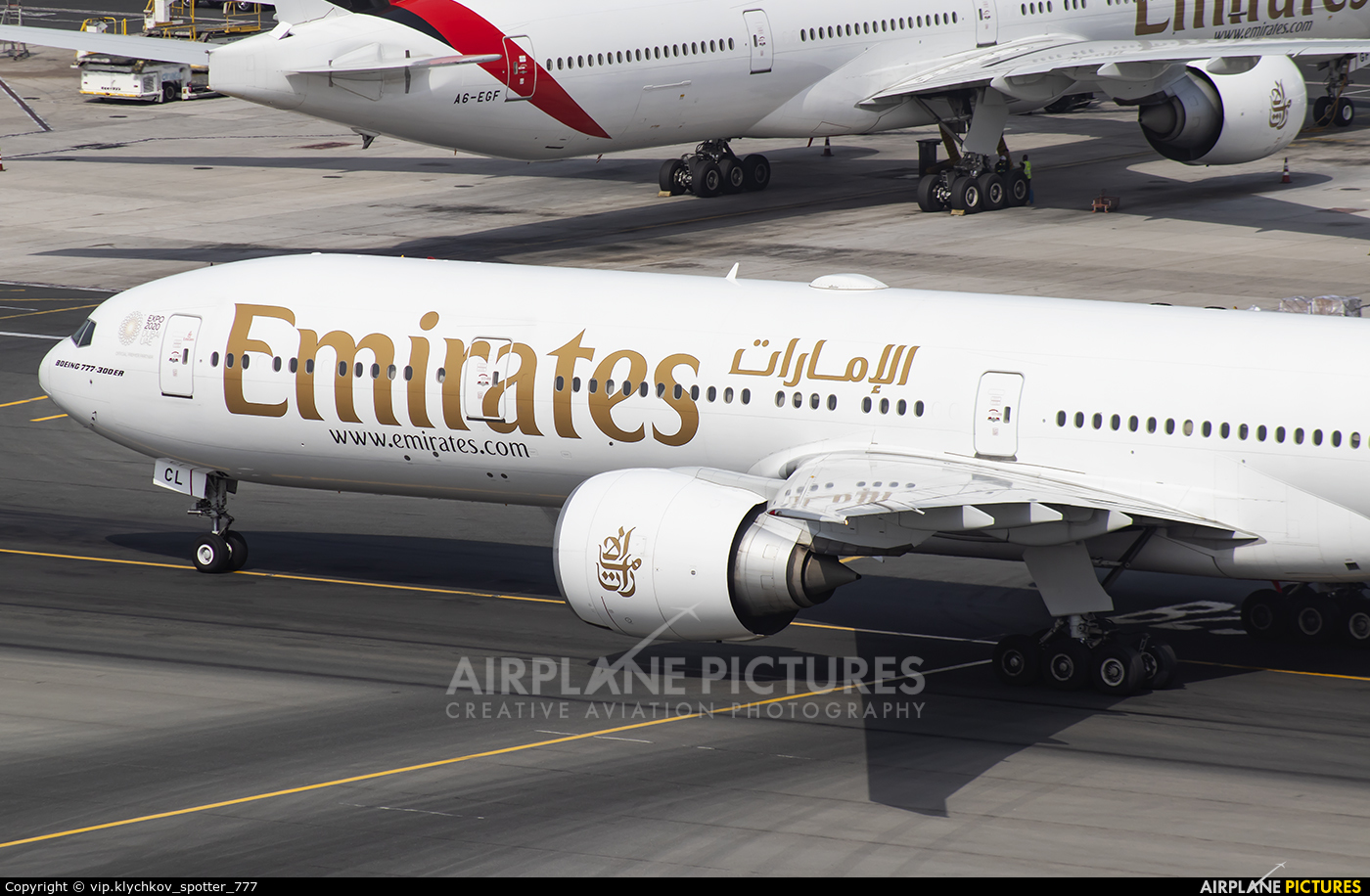 Emirates Airlines A6-ECL aircraft at Dubai Intl