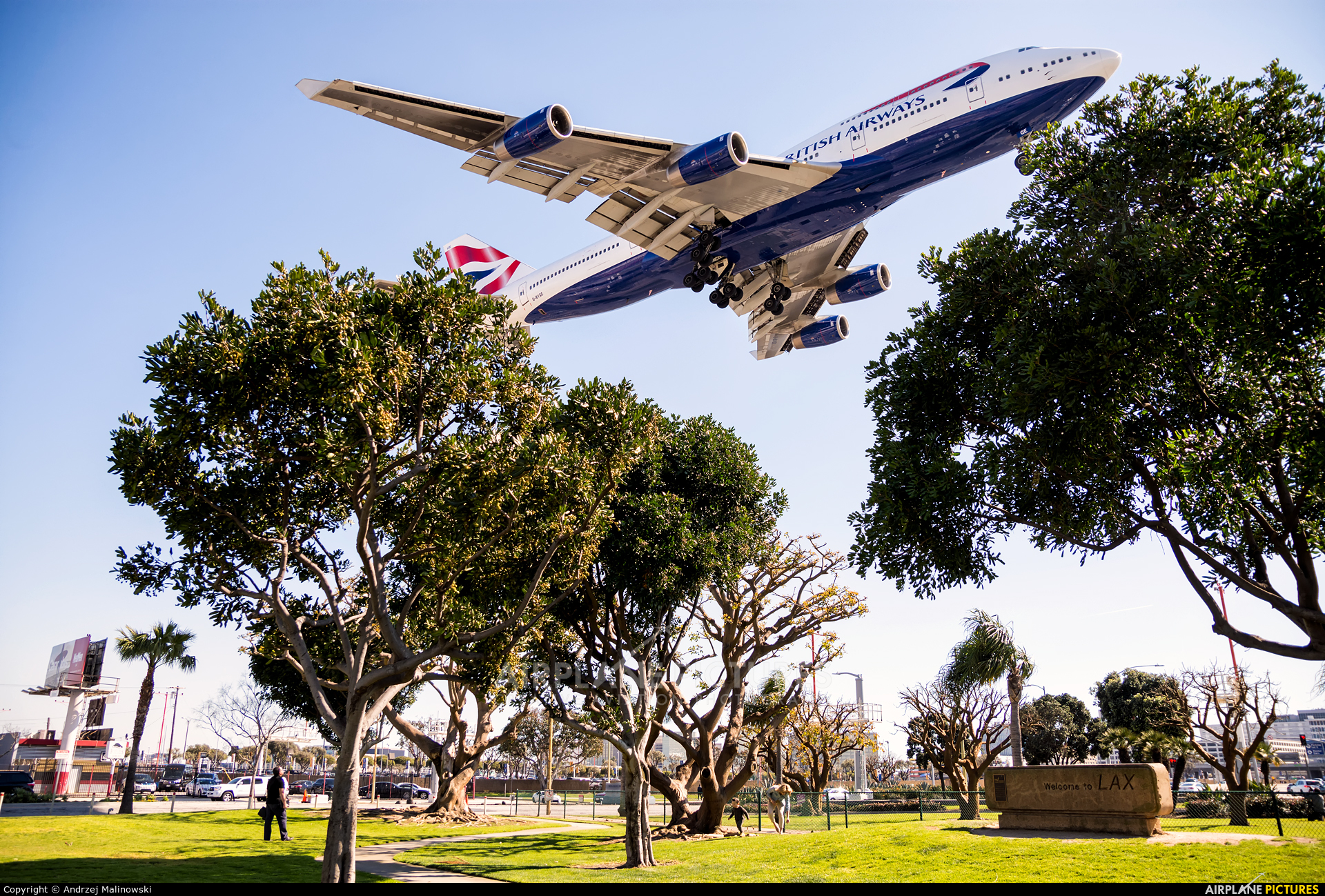 British Airways G-BYGE aircraft at Los Angeles Intl