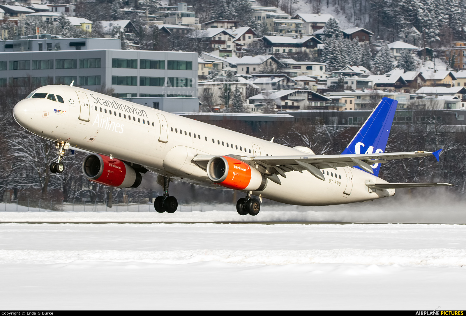 SAS - Scandinavian Airlines OY-KBB aircraft at Innsbruck