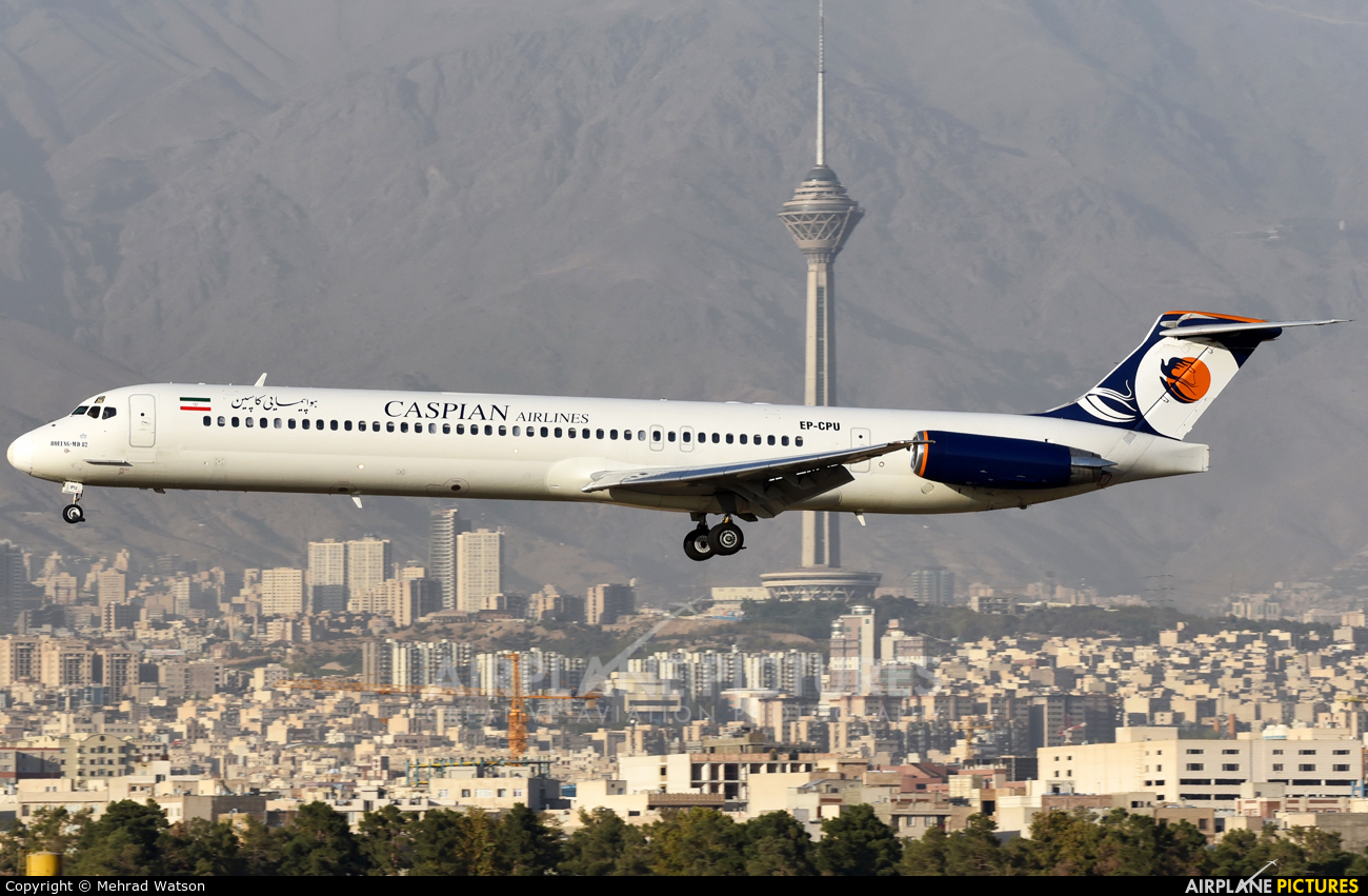 Caspian Airlines EP-CPU aircraft at Tehran - Mehrabad Intl