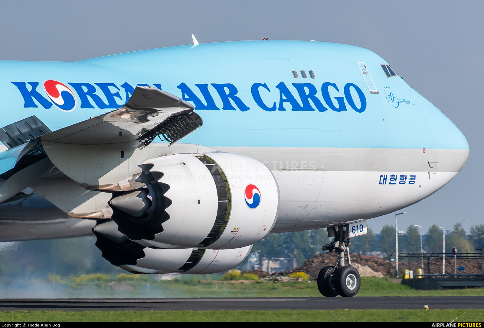 Korean Air Cargo HL7610 aircraft at Amsterdam - Schiphol