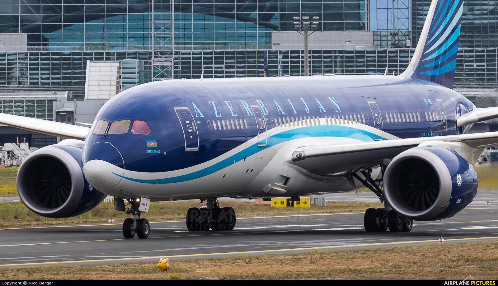 Azerbaijan Airlines VP-BBS aircraft at Frankfurt