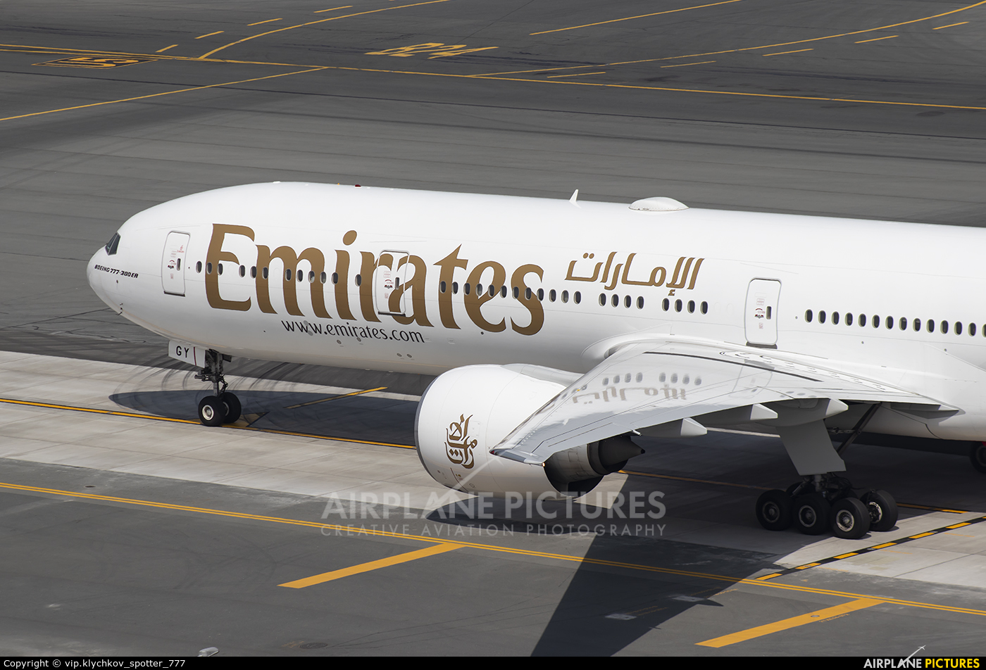 Emirates Airlines A6-EGY aircraft at Dubai Intl