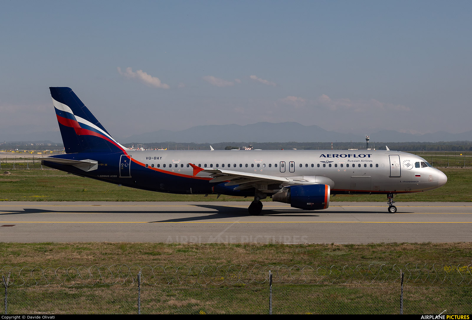 Aeroflot VQ-BAY aircraft at Milan - Malpensa