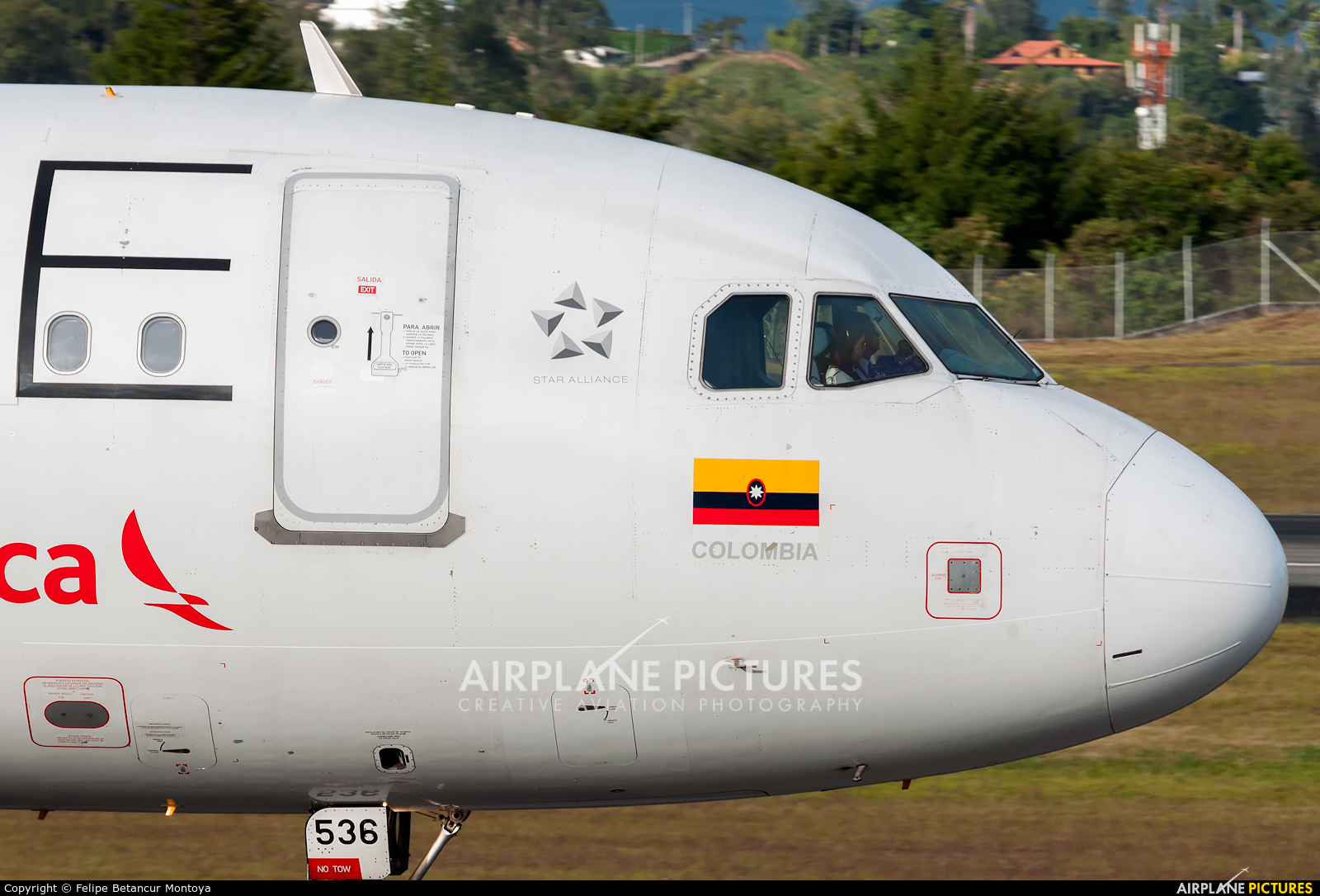 Avianca N536AV aircraft at Medellin - Jose Maria Cordova Intl