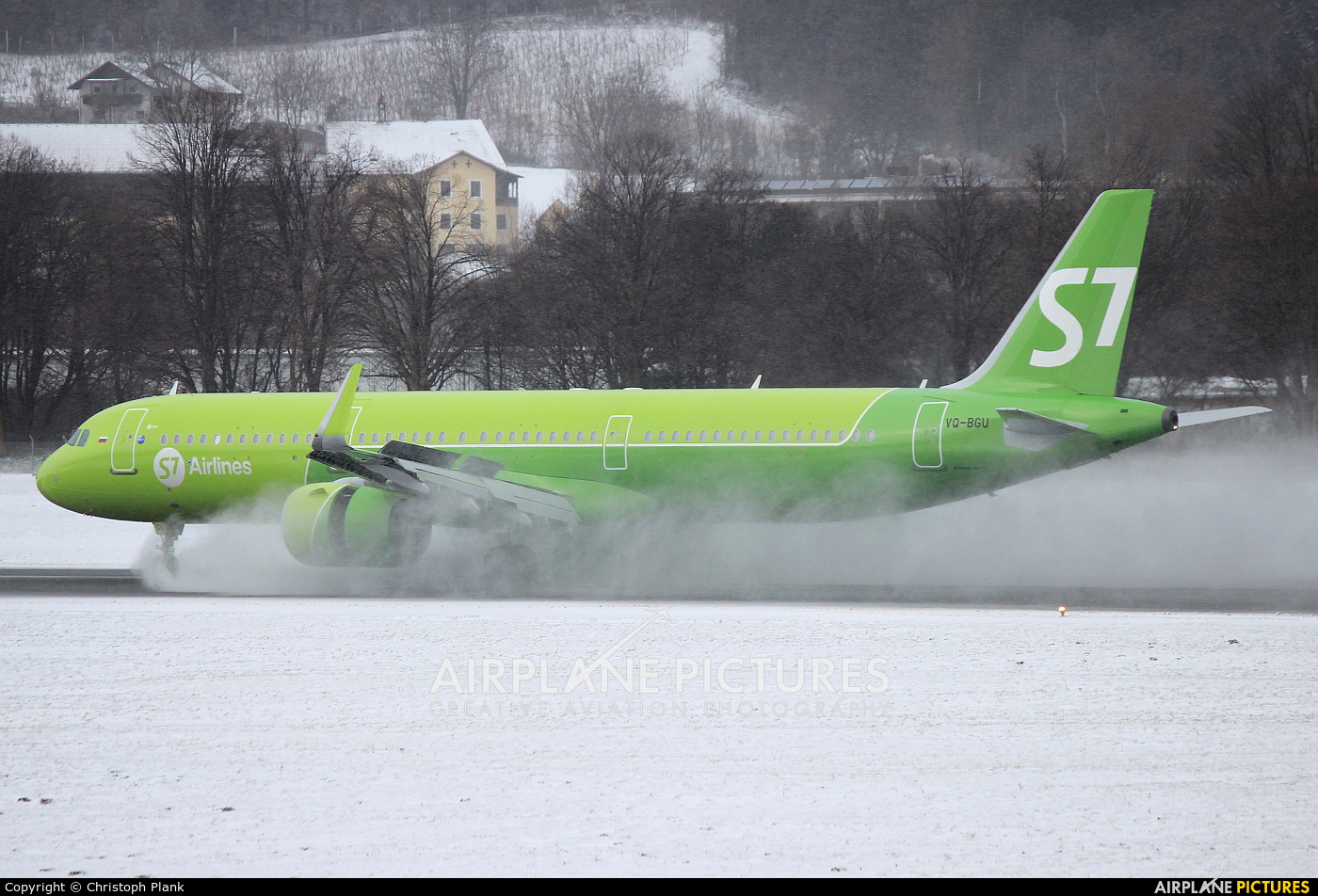 S7 Airlines VQ-BGU aircraft at Innsbruck