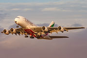 A6-EUC - Emirates Airlines Airbus A380 aircraft