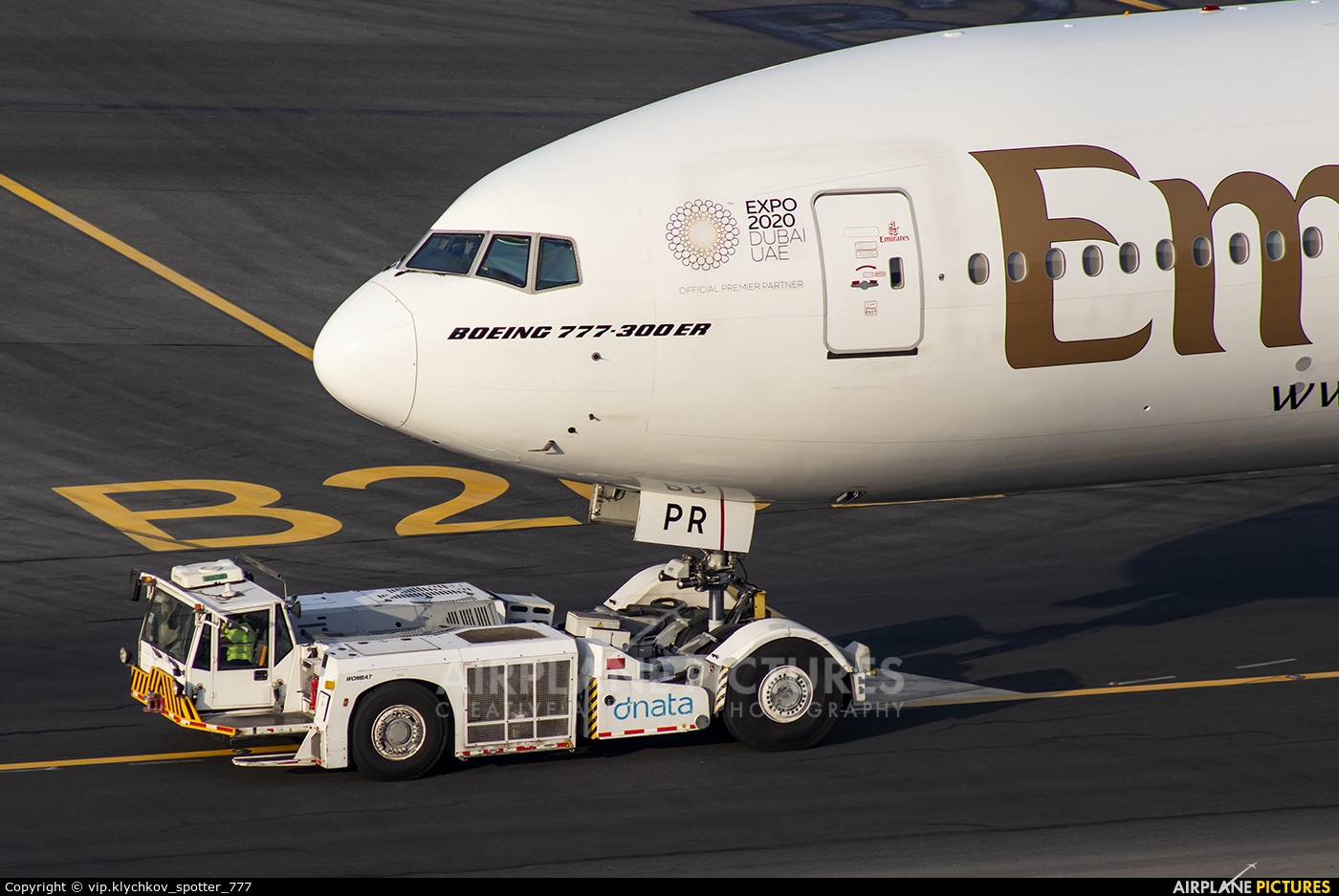 Emirates Airlines A6-EPR aircraft at Dubai Intl