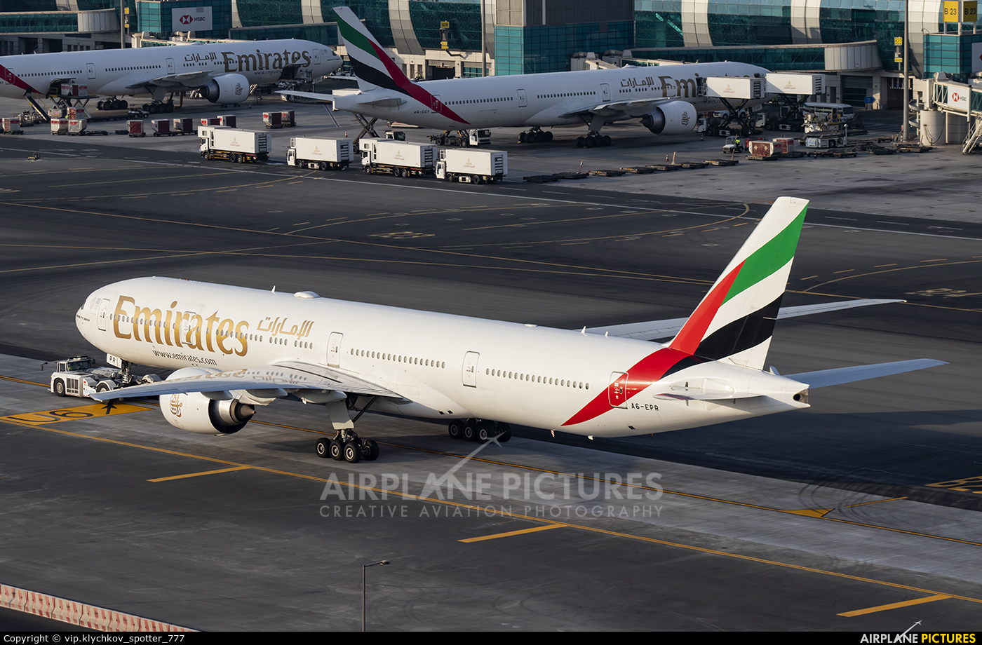 Emirates Airlines A6-EPR aircraft at Dubai Intl