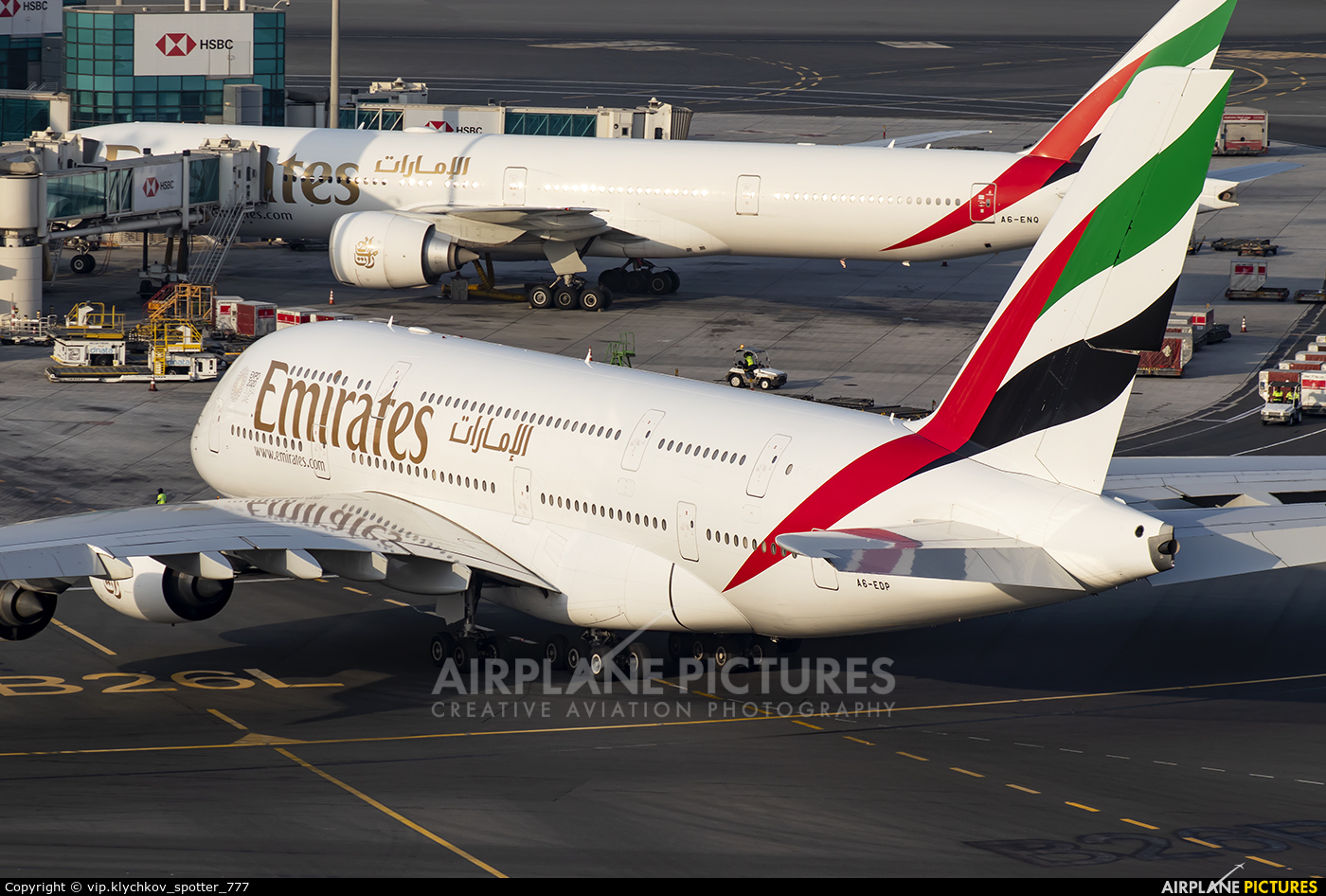 Emirates Airlines A6-EDP aircraft at Dubai Intl