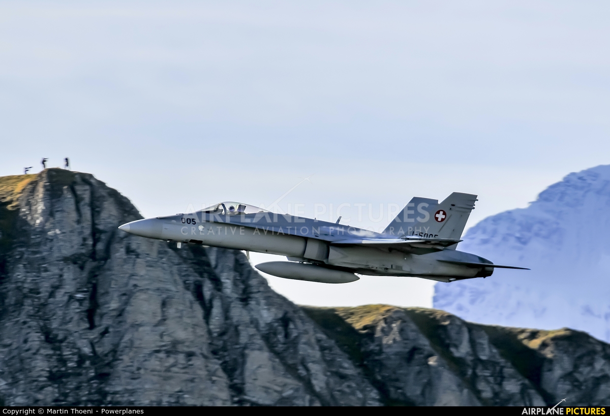 Switzerland - Air Force J-5005 aircraft at Axalp - Ebenfluh Range